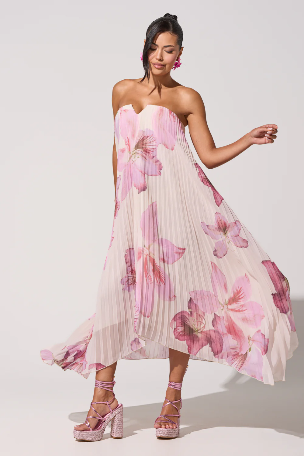 JULIANA STRAPLESS FLORAL MAXI DRESS - Image 5
