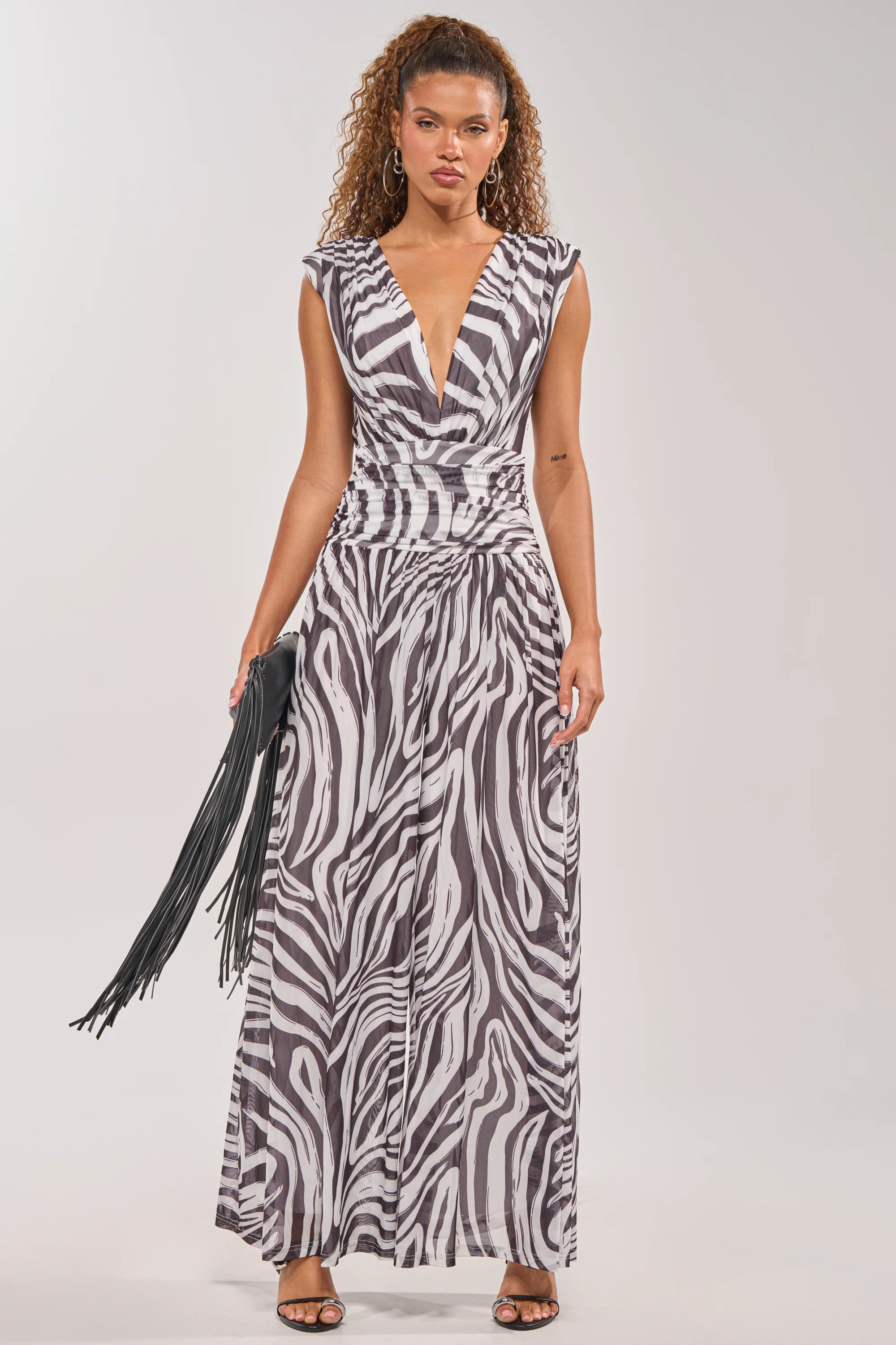 JUNGLE FEVER ZEBRA PRINT JUMPSUIT