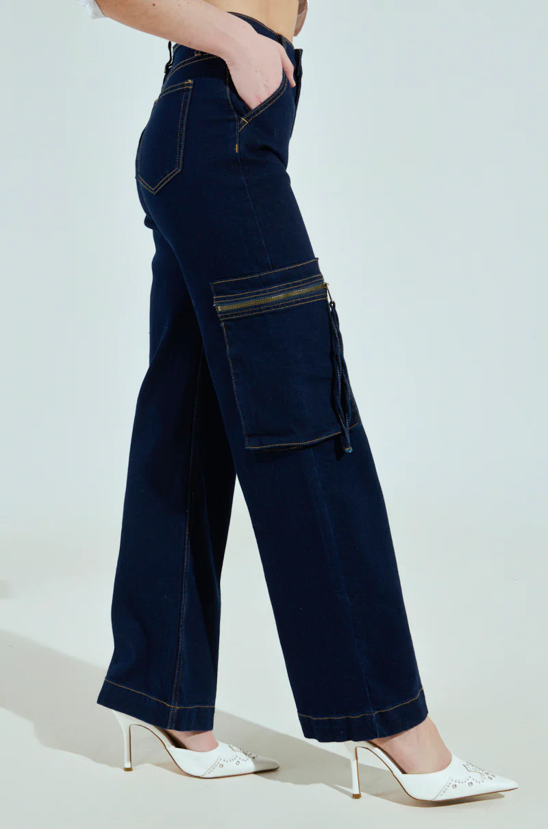 JUST ROCK WITH IT CARGO DENIM PANT - Image 5