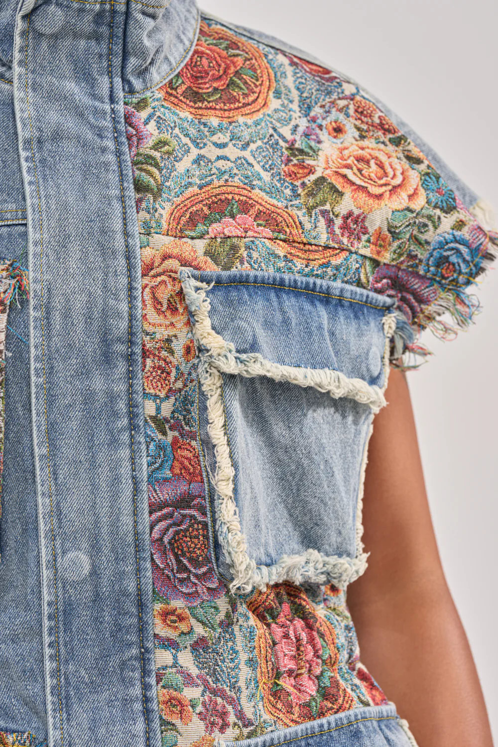 KAI PATCHWORK DENIM VEST - Image 8