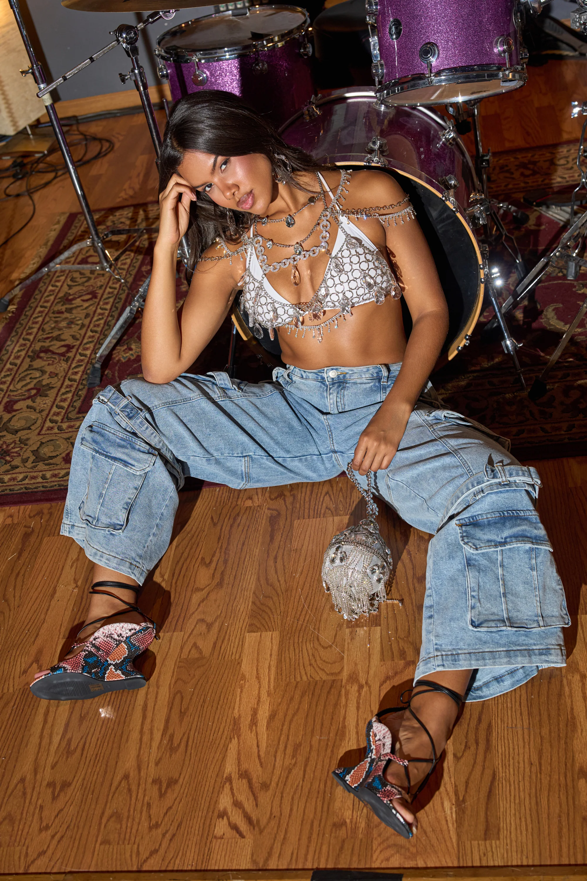 KARA DENIM CARGO PANT - Image 2