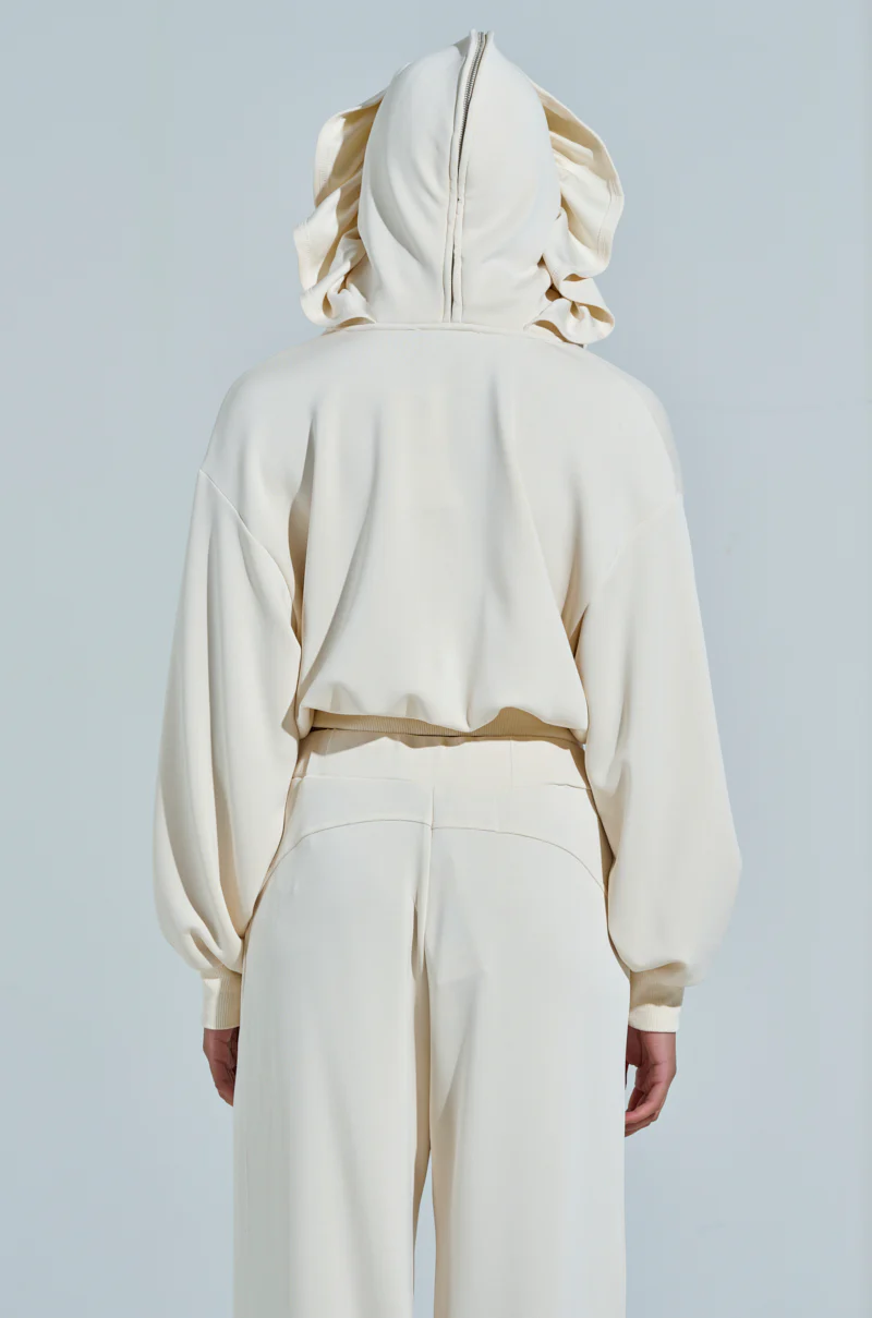 KHOLE RUFFLED ZIP UP SWEATSHIRT - Image 6