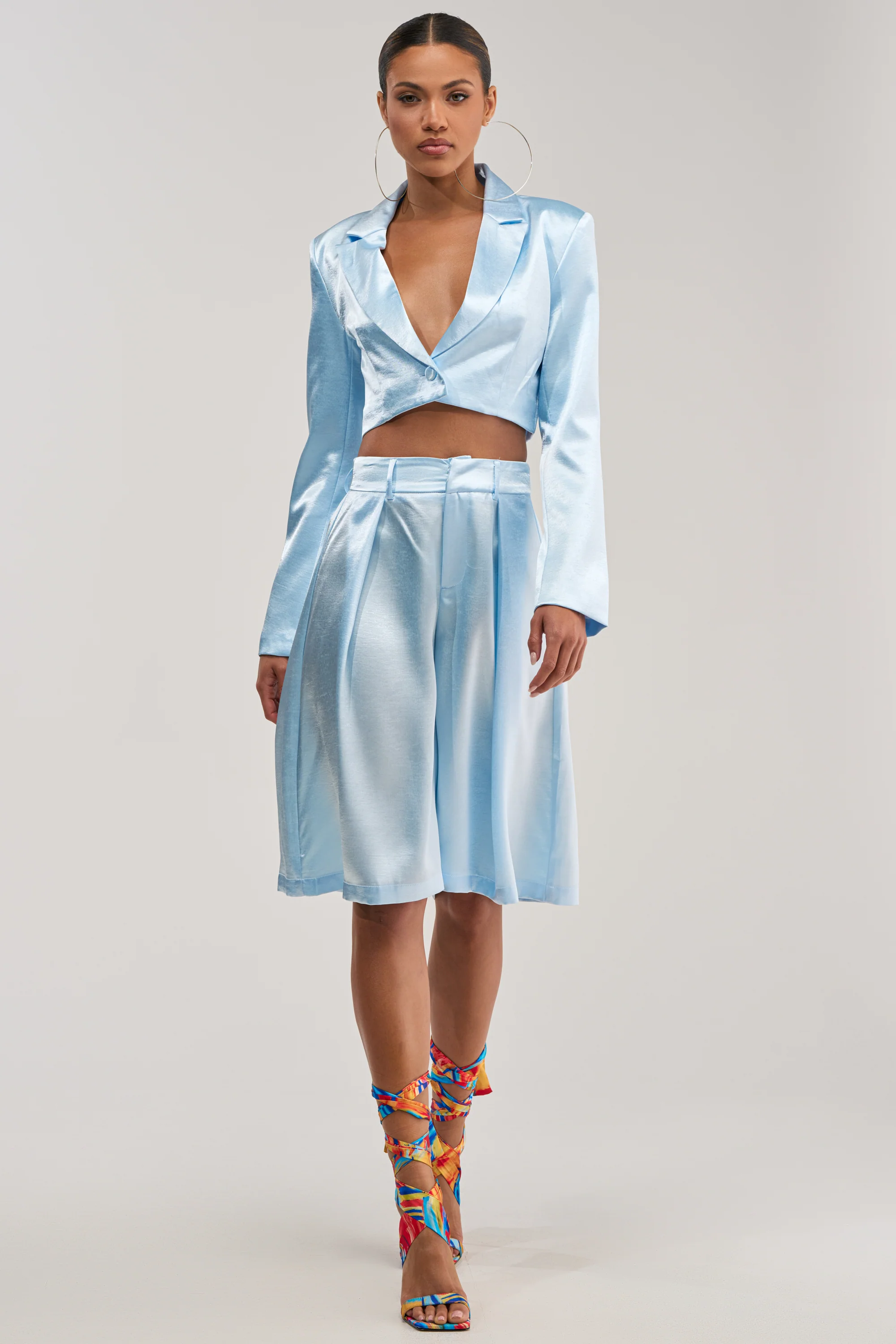 KYLA ICY BLUE SATIN TROUSER - Image 6