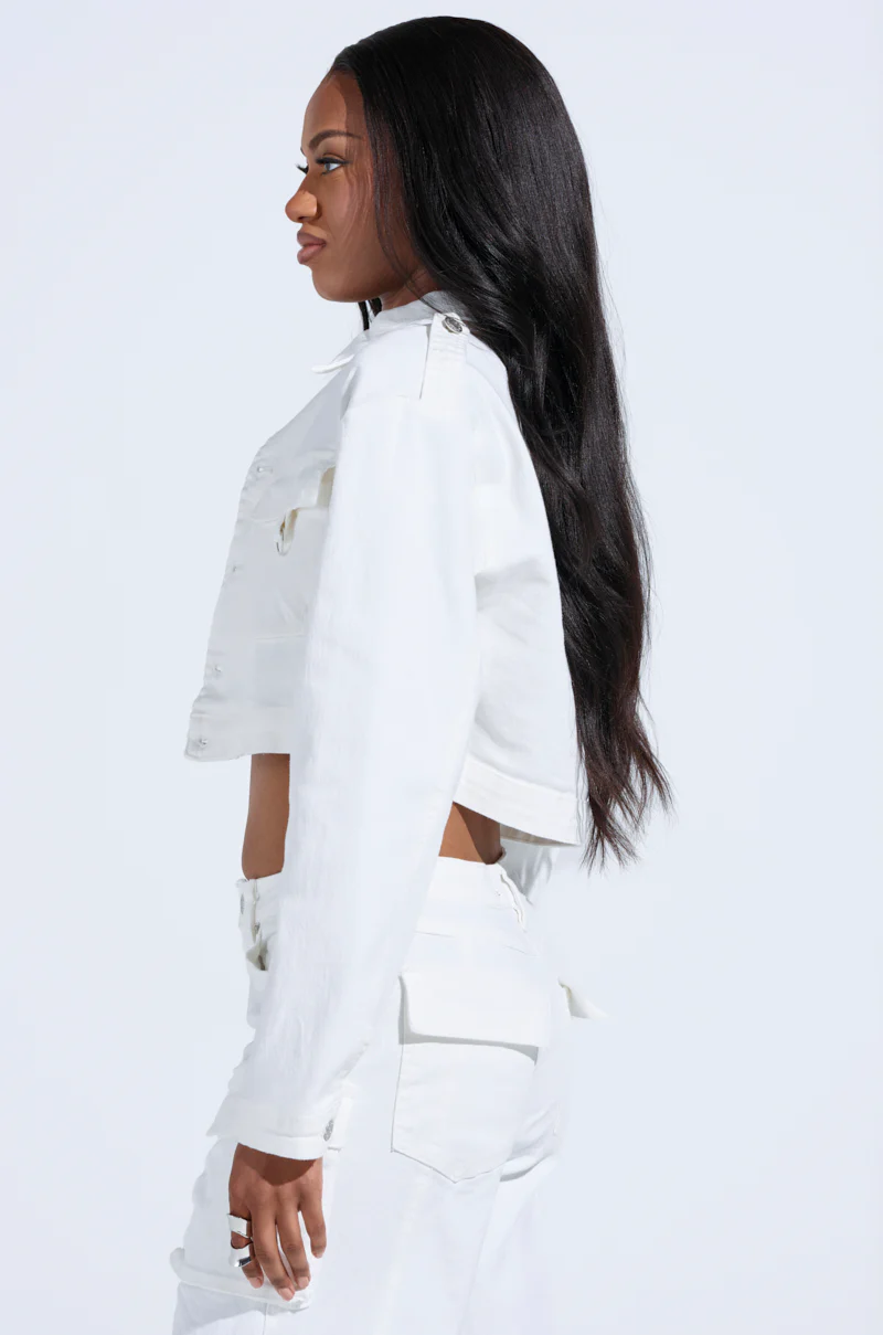 KYLIE CARGO DENIM JACKET - Image 5