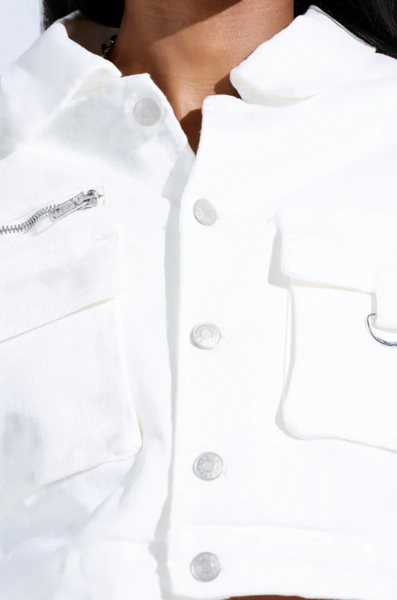KYLIE CARGO DENIM JACKET - Image 8