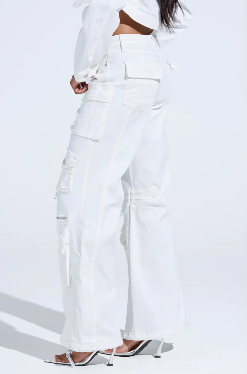KYLIE CARGO DENIM PANTS - Image 4