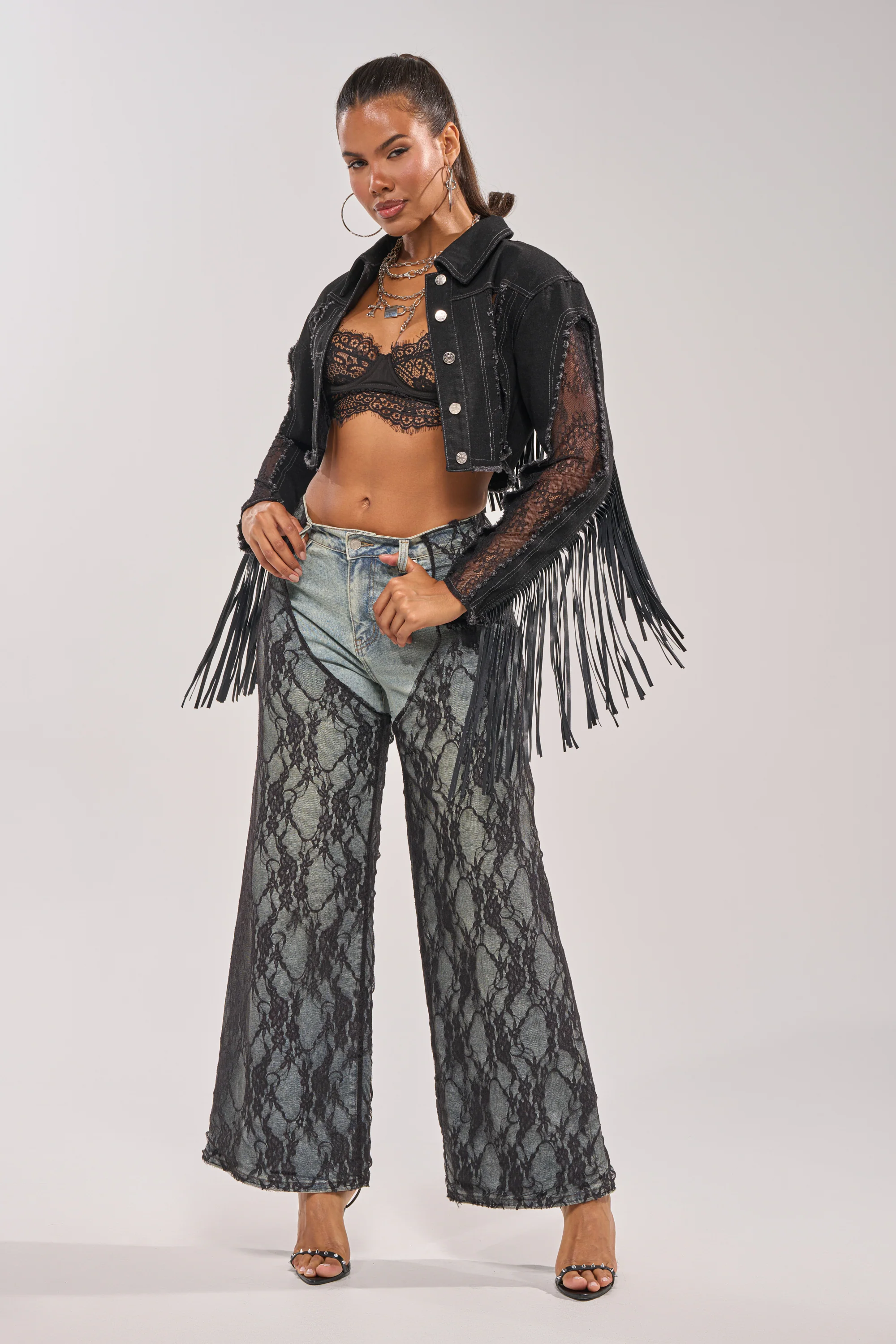 LACED AND LOADED DENIM JACKET - Image 10