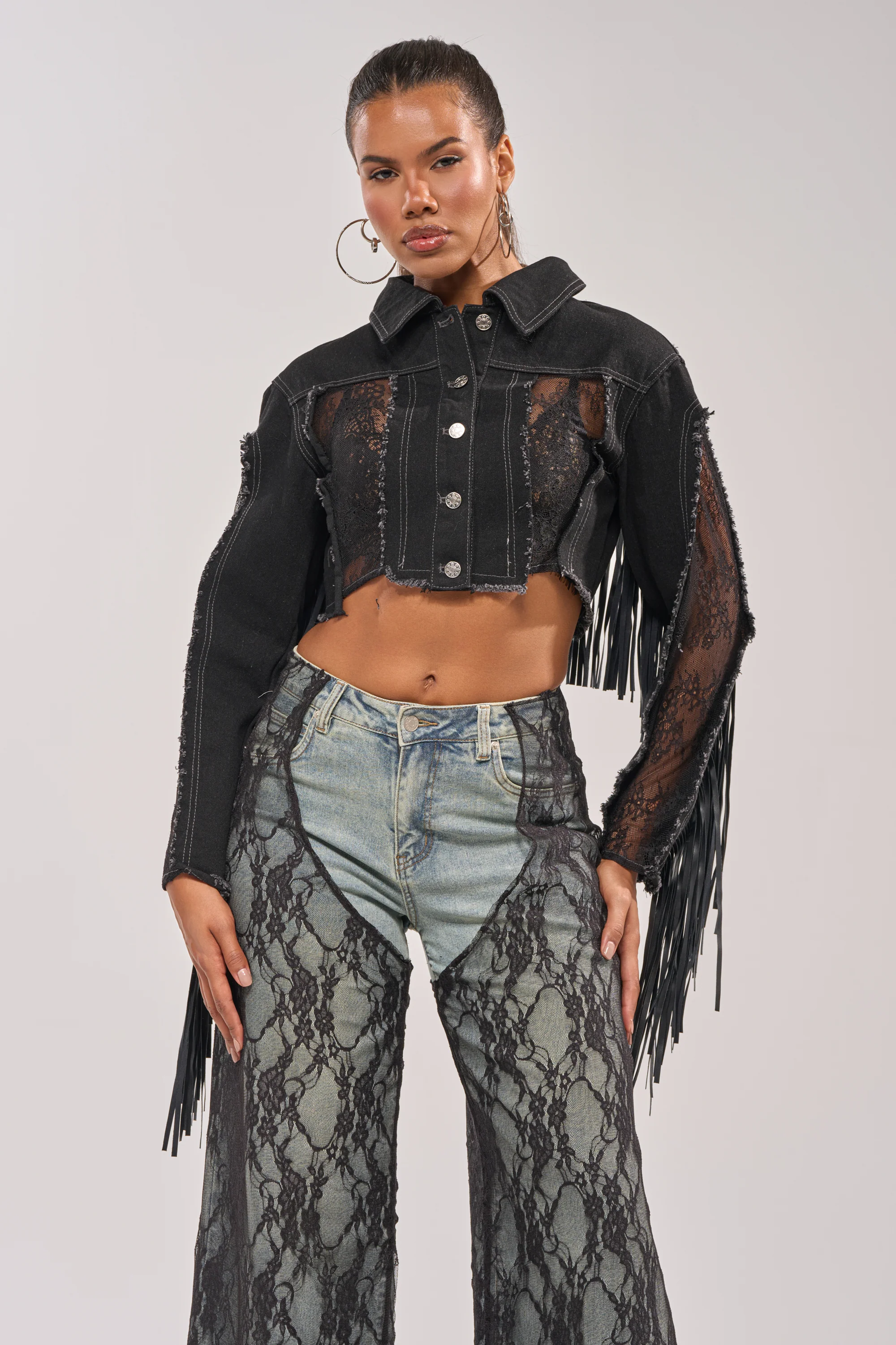LACED AND LOADED DENIM JACKET - Image 4