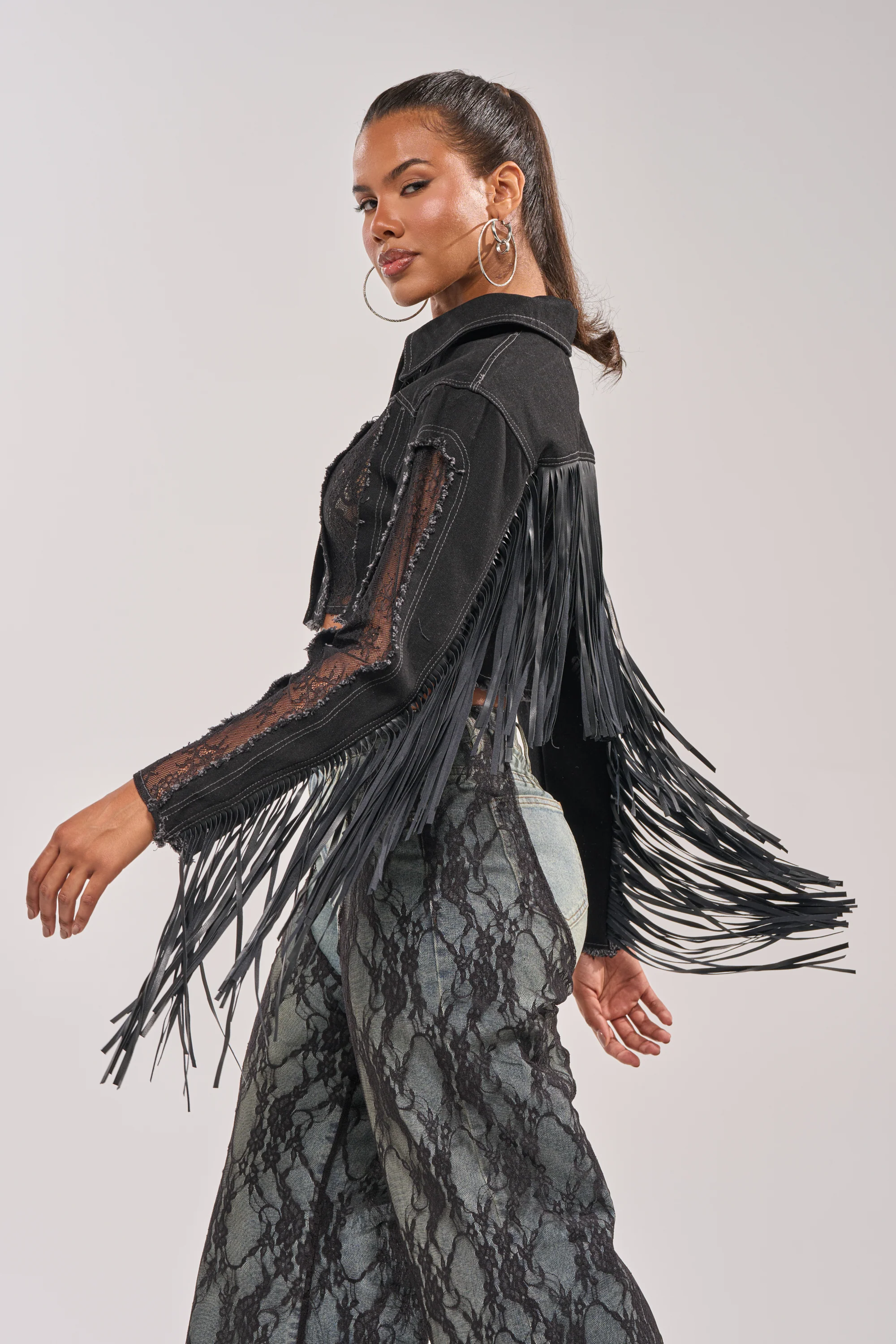 LACED AND LOADED DENIM JACKET - Image 6