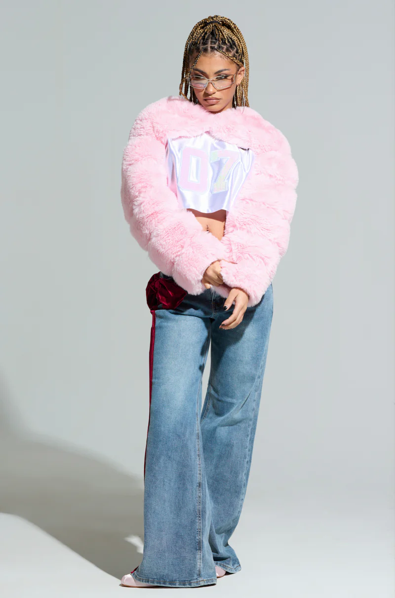 LADIES NIGHT FAUX FUR BOLERO - Image 4