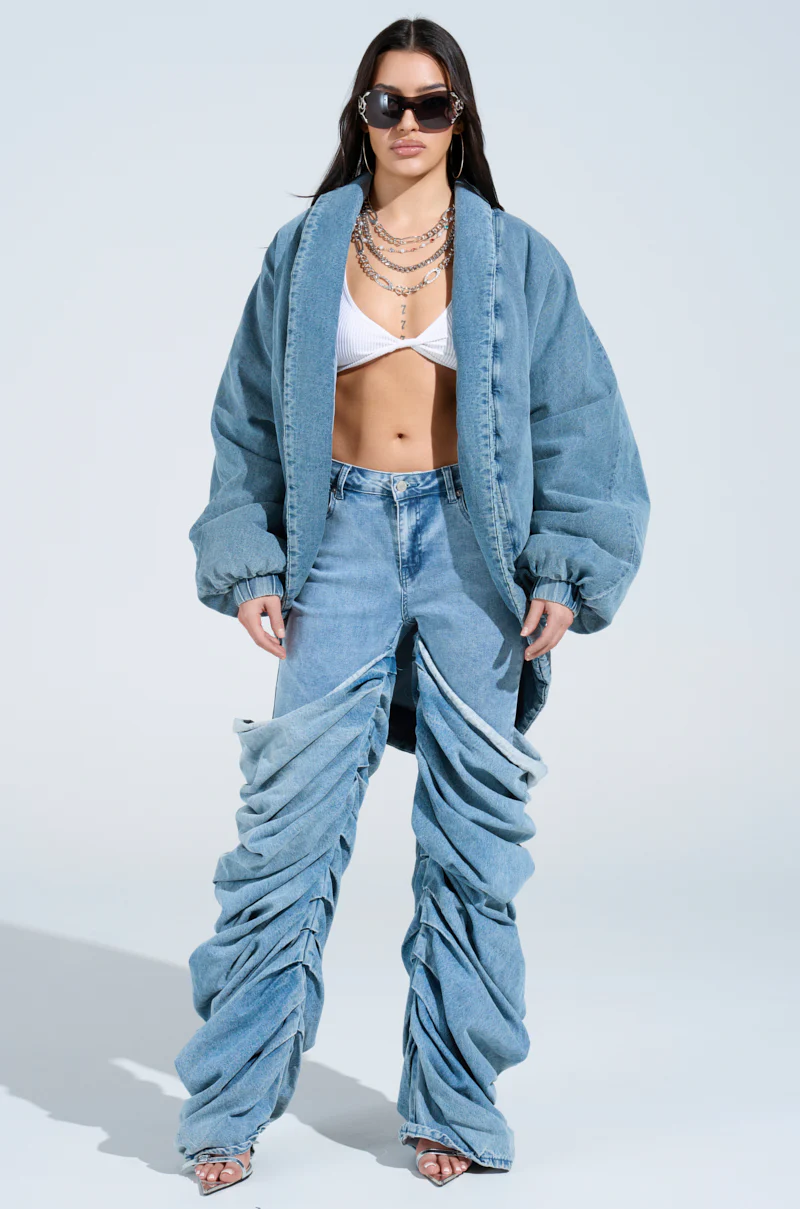LAY UP AND CHILL DENIM COCOON COAT - Image 5