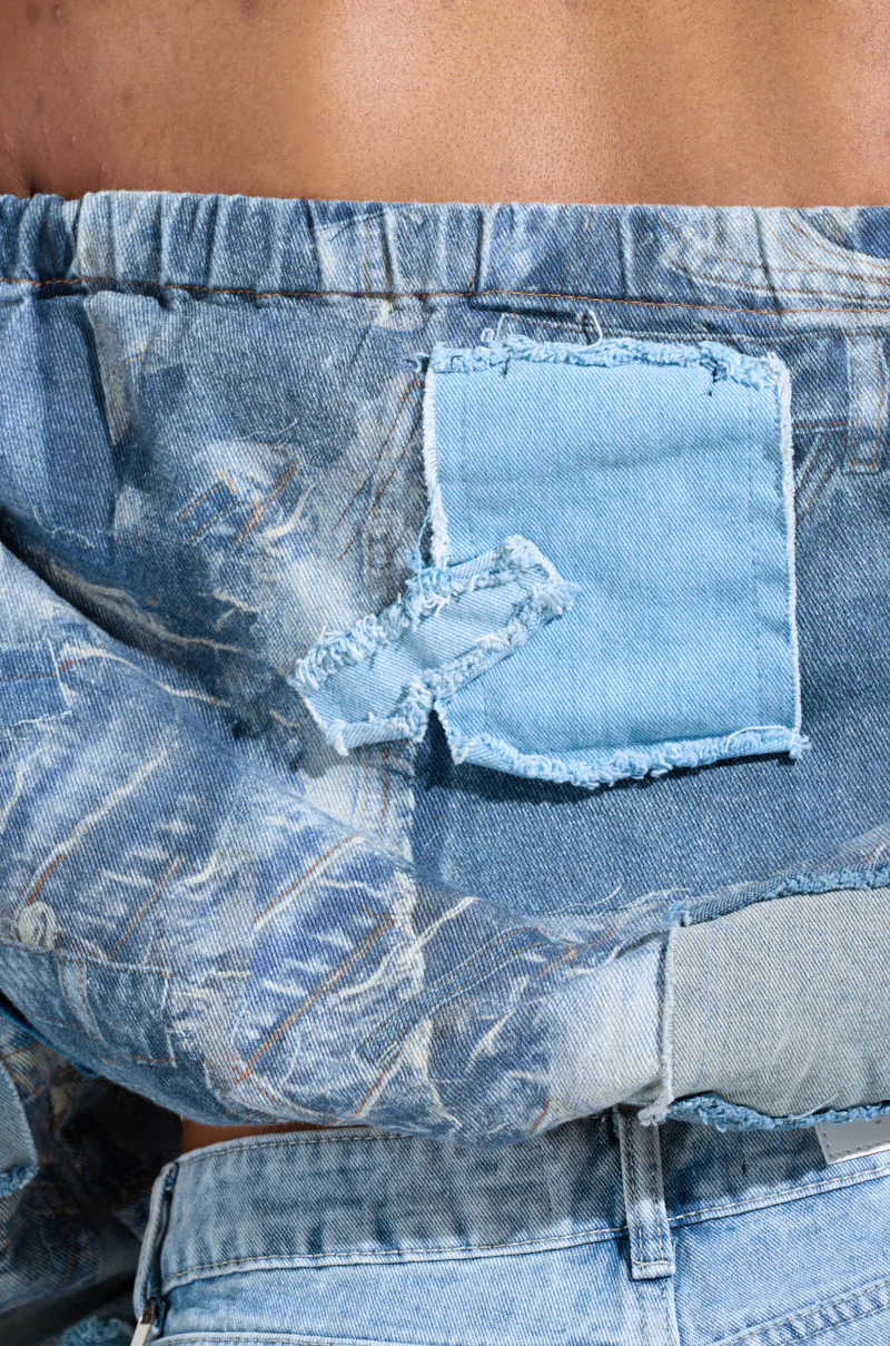 LEILA DENIM PATCHWORK SWEATSHIRT - Image 8