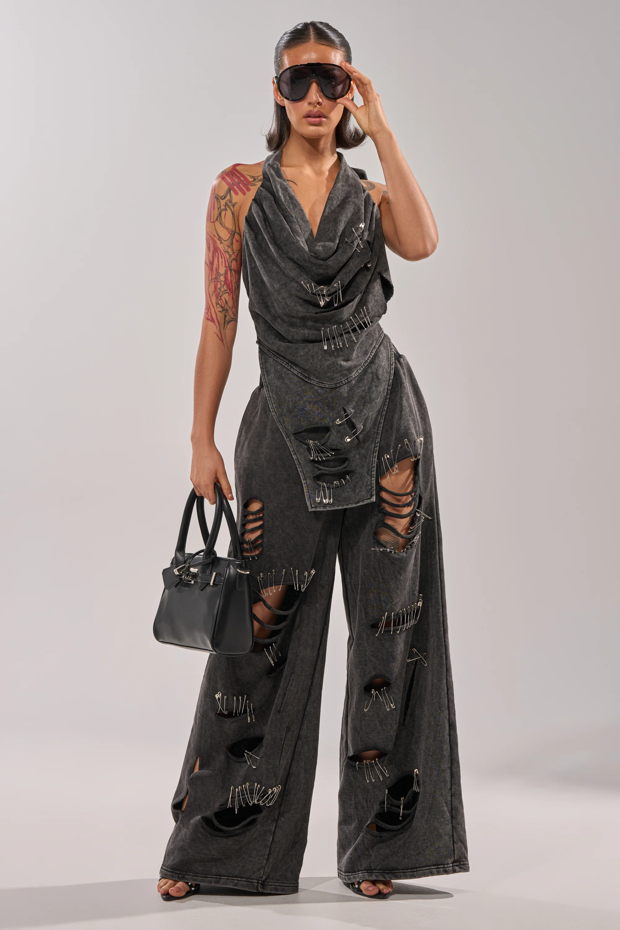 LEILA DISTRESSED COWL NECK TOP - Image 5