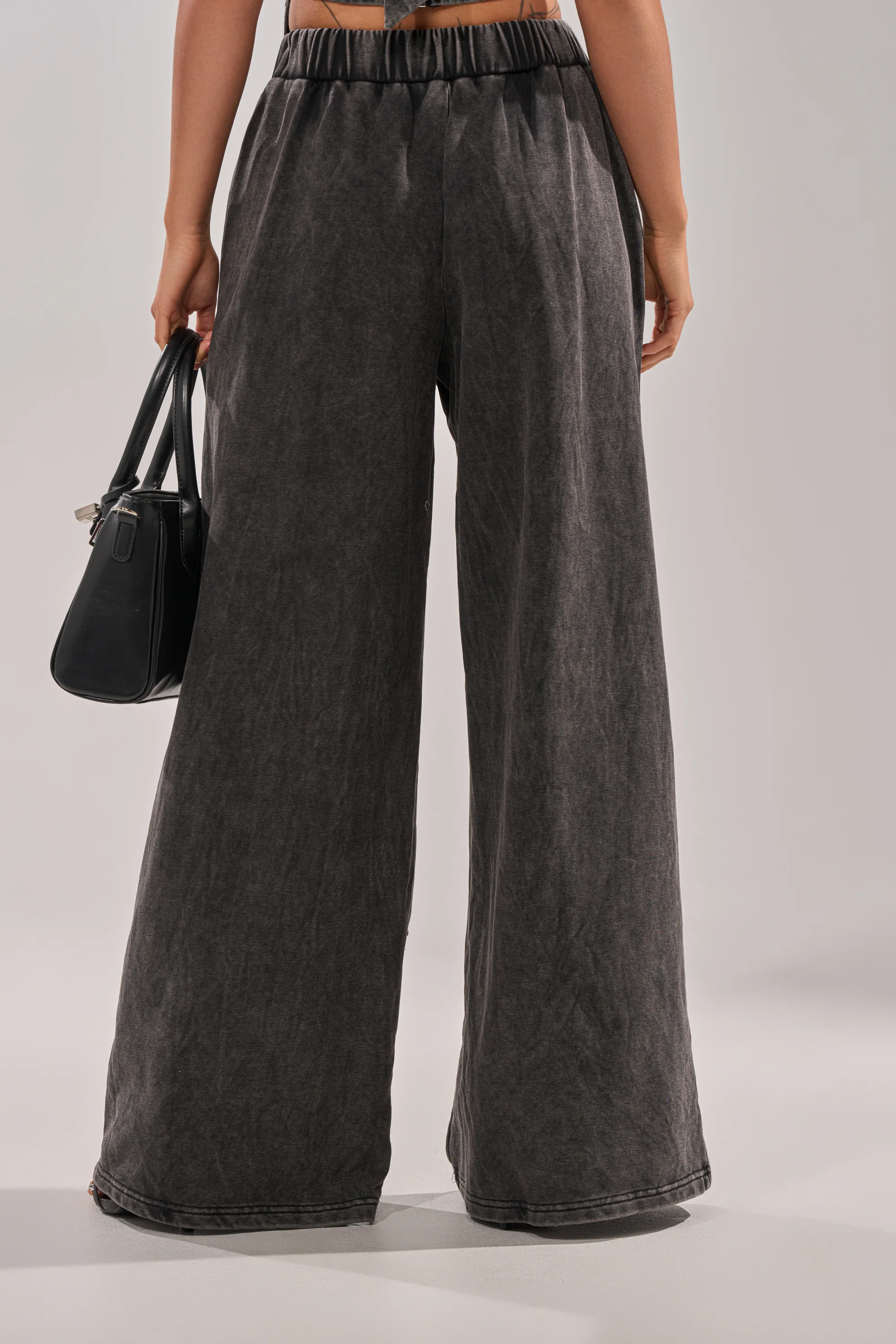 LEILA DISTRESSED WIDE LEG JOGGER - Image 6