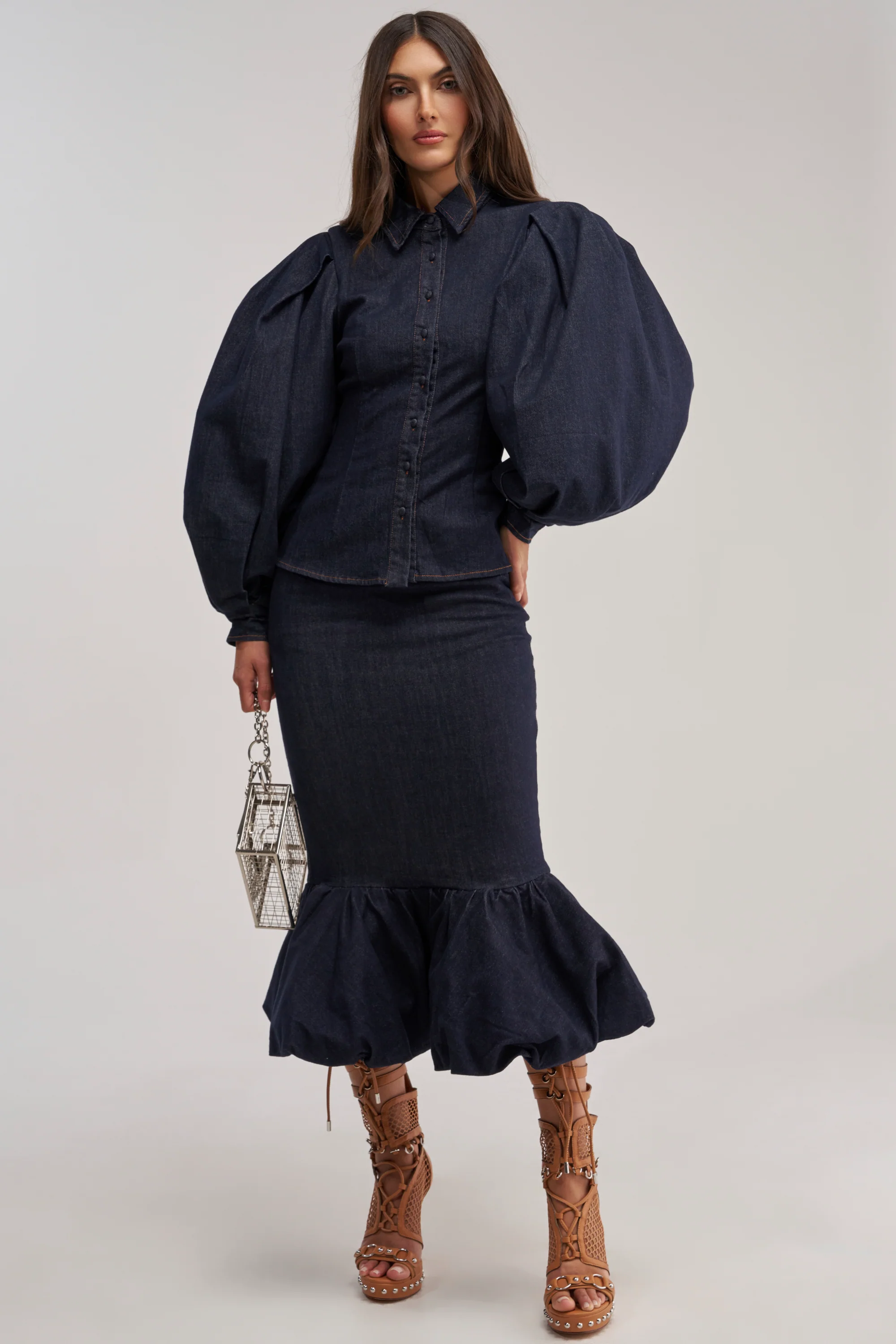 LET'S CHANGE IT UP DENIM BLOUSE - Image 8