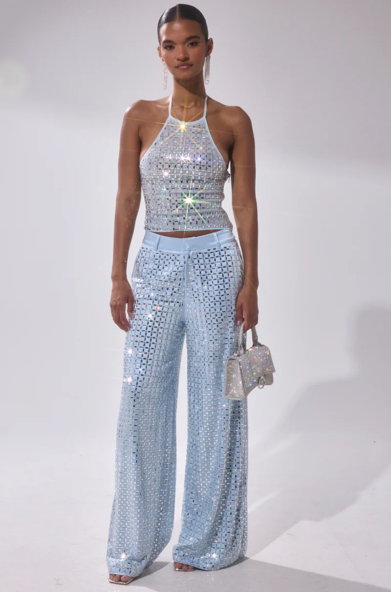 LILA EMBELLISHED SATIN TROUSER - Image 7