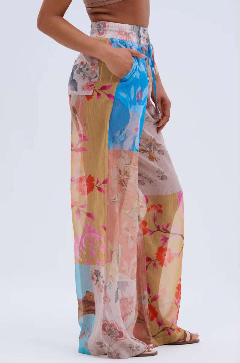 LILY CHIFFON WIDE LEG PANT - Image 3