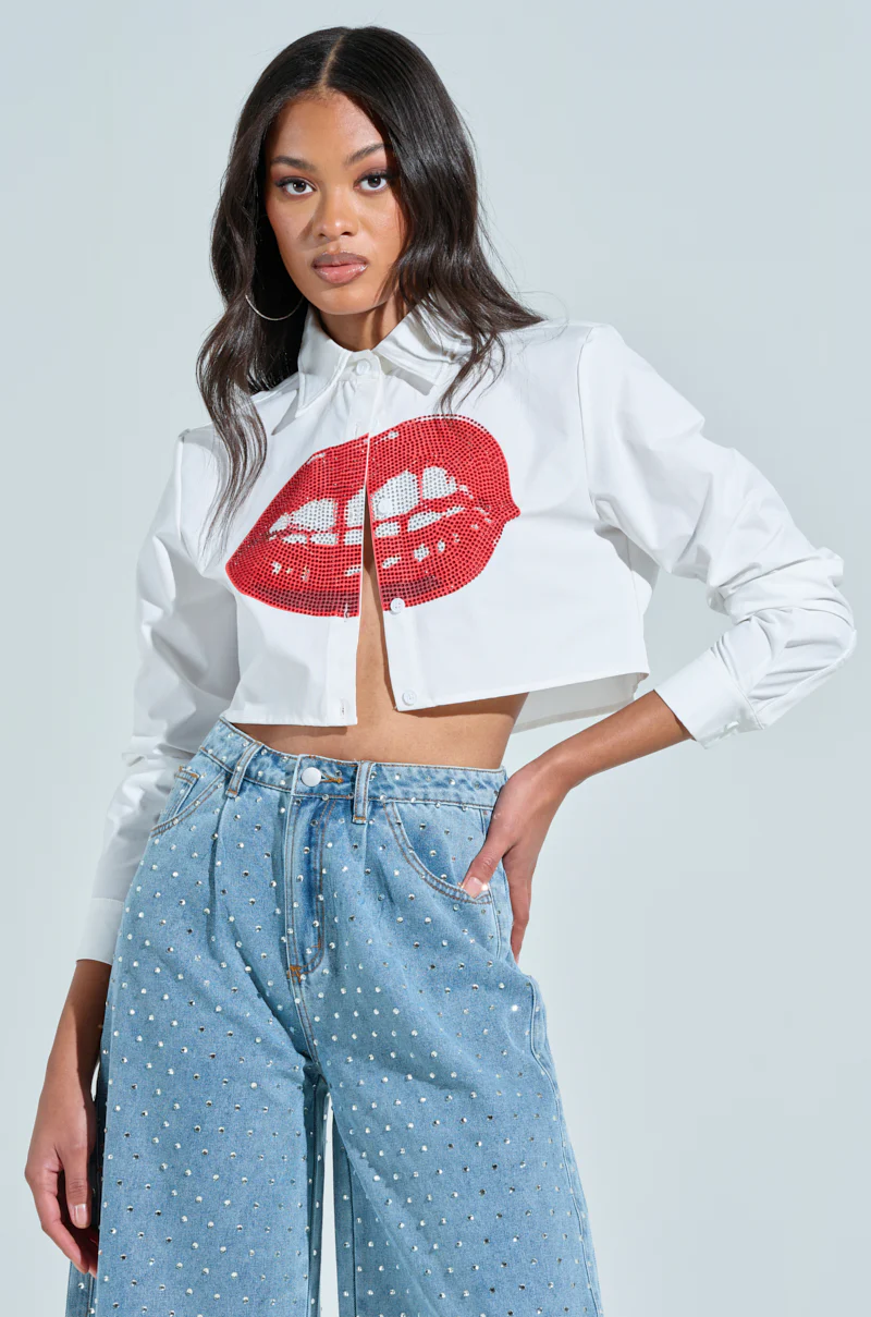 LIPS BUTTON DOWN TOP - Image 2