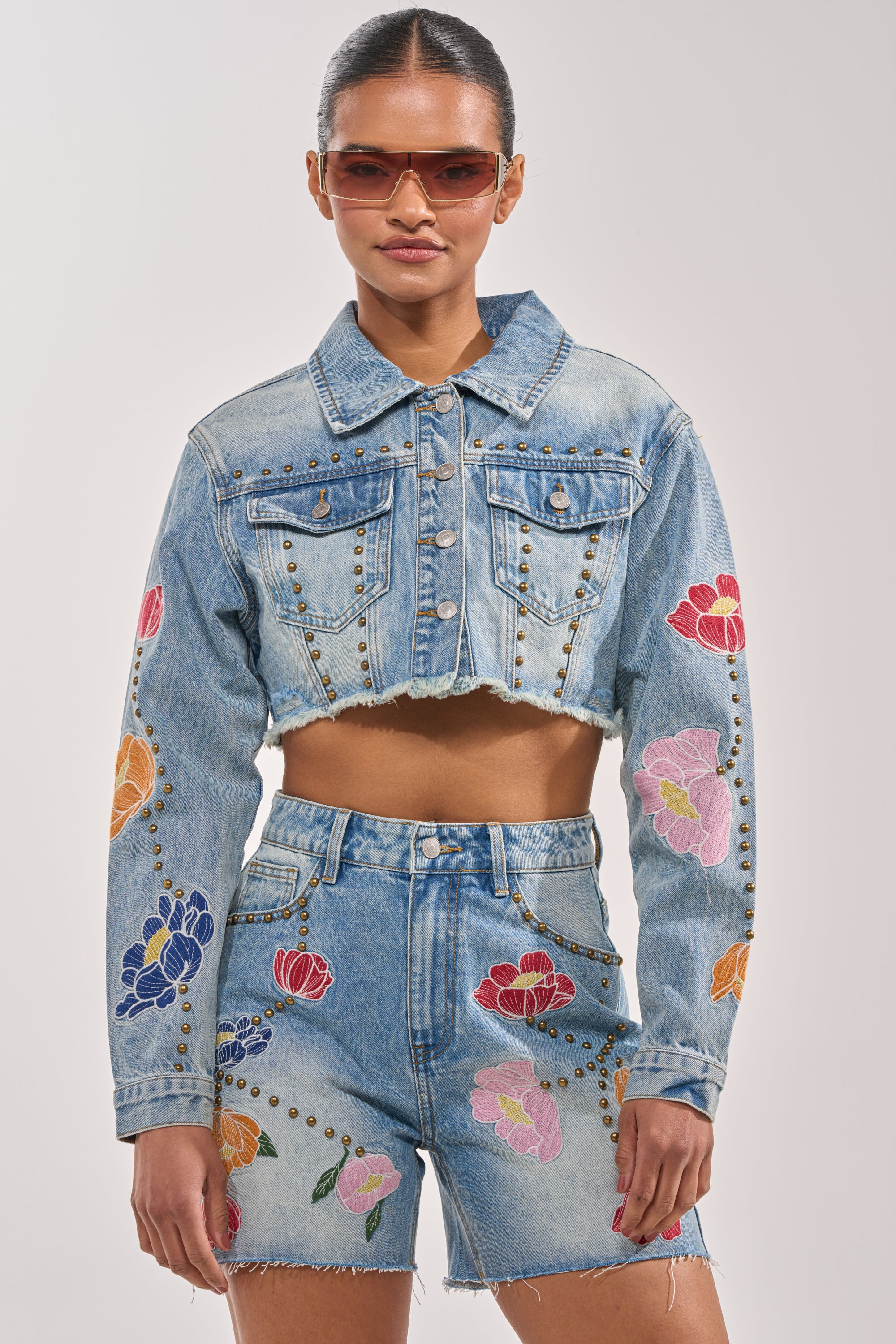 LOTTIE EMBROIDERED DENIM JACKET - Image 3