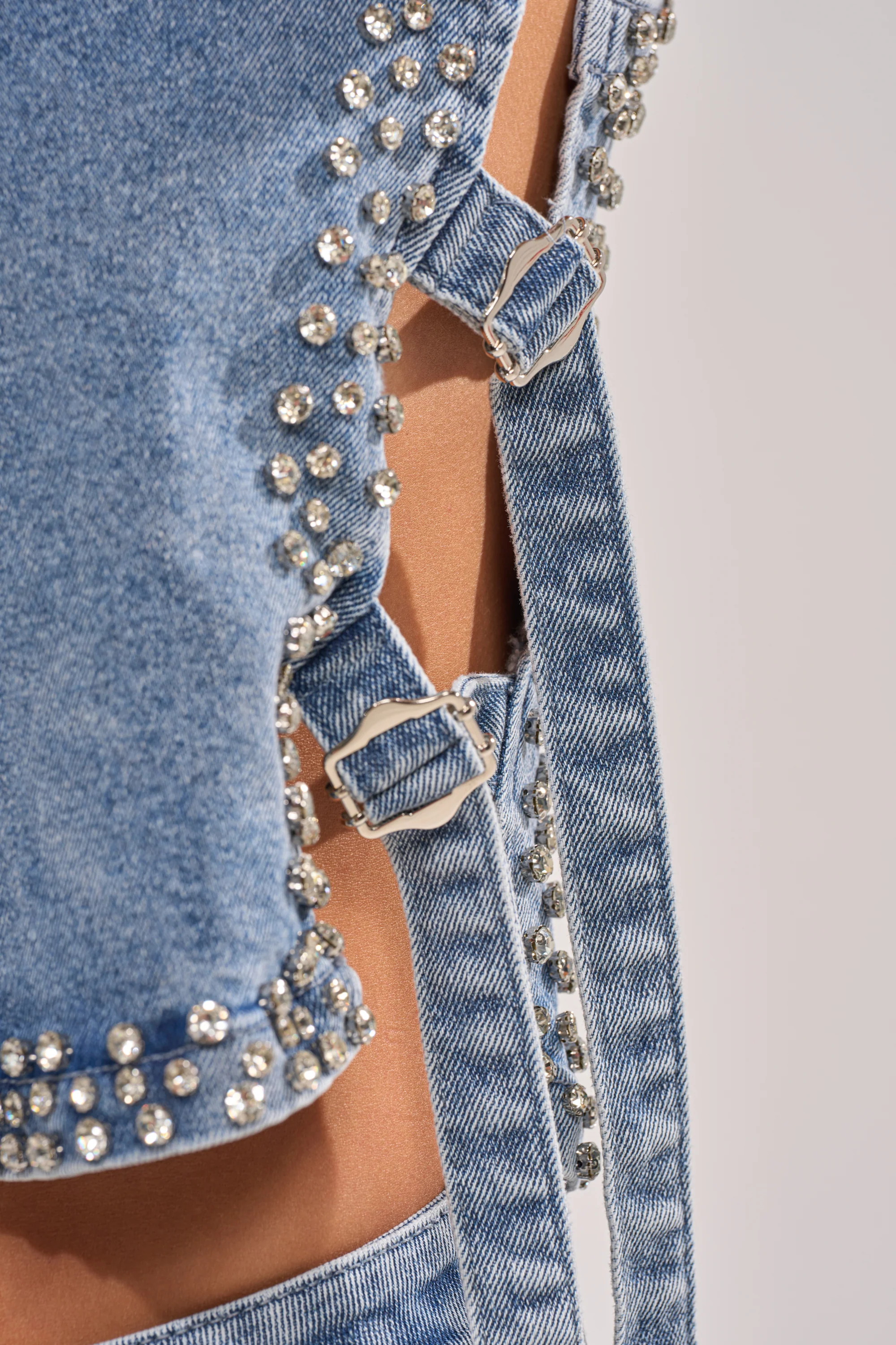 LOVE ME RHINESTONE DENIM TOP - Image 8