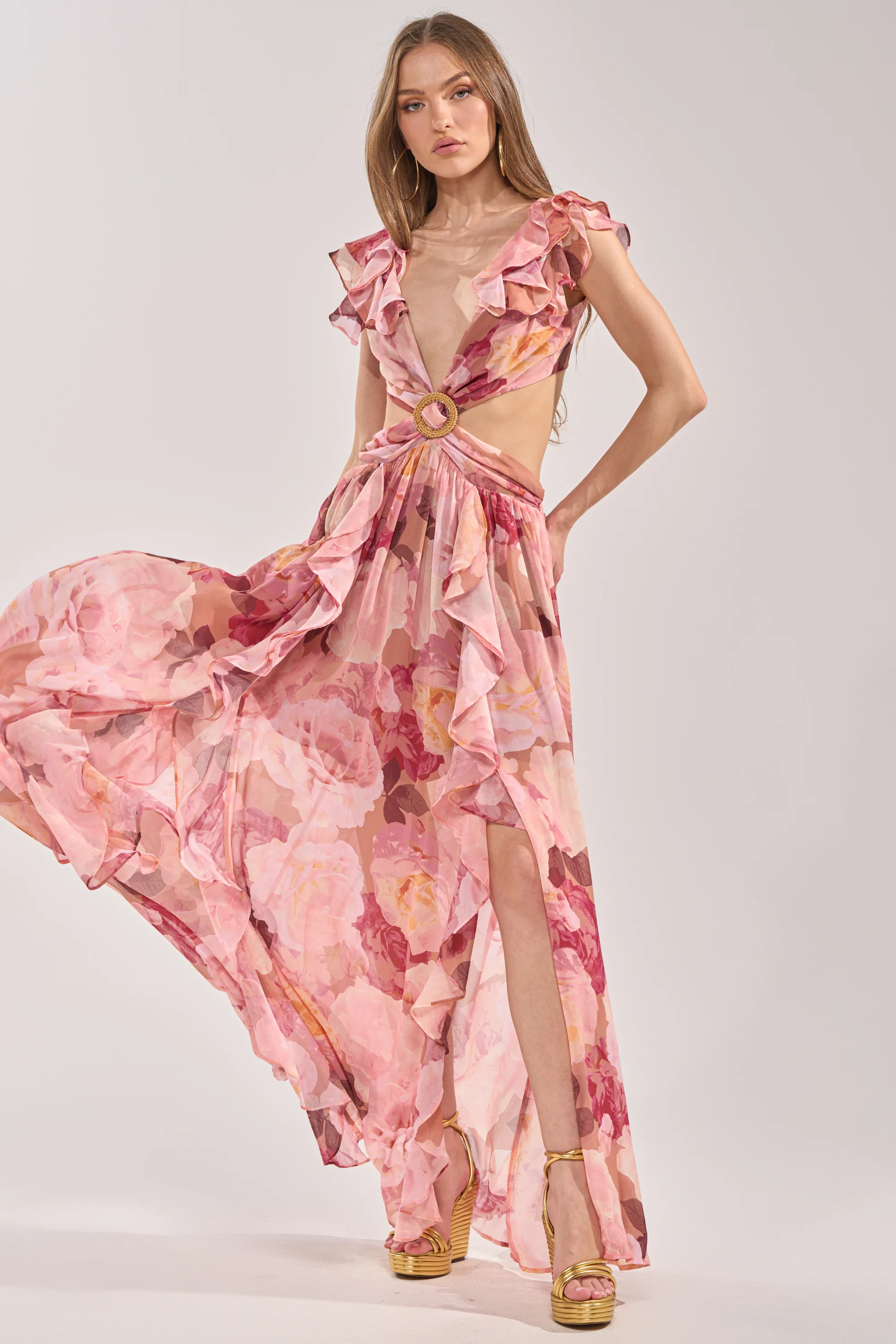 LOVE YOU LATER FLORAL MAXI DRESS
