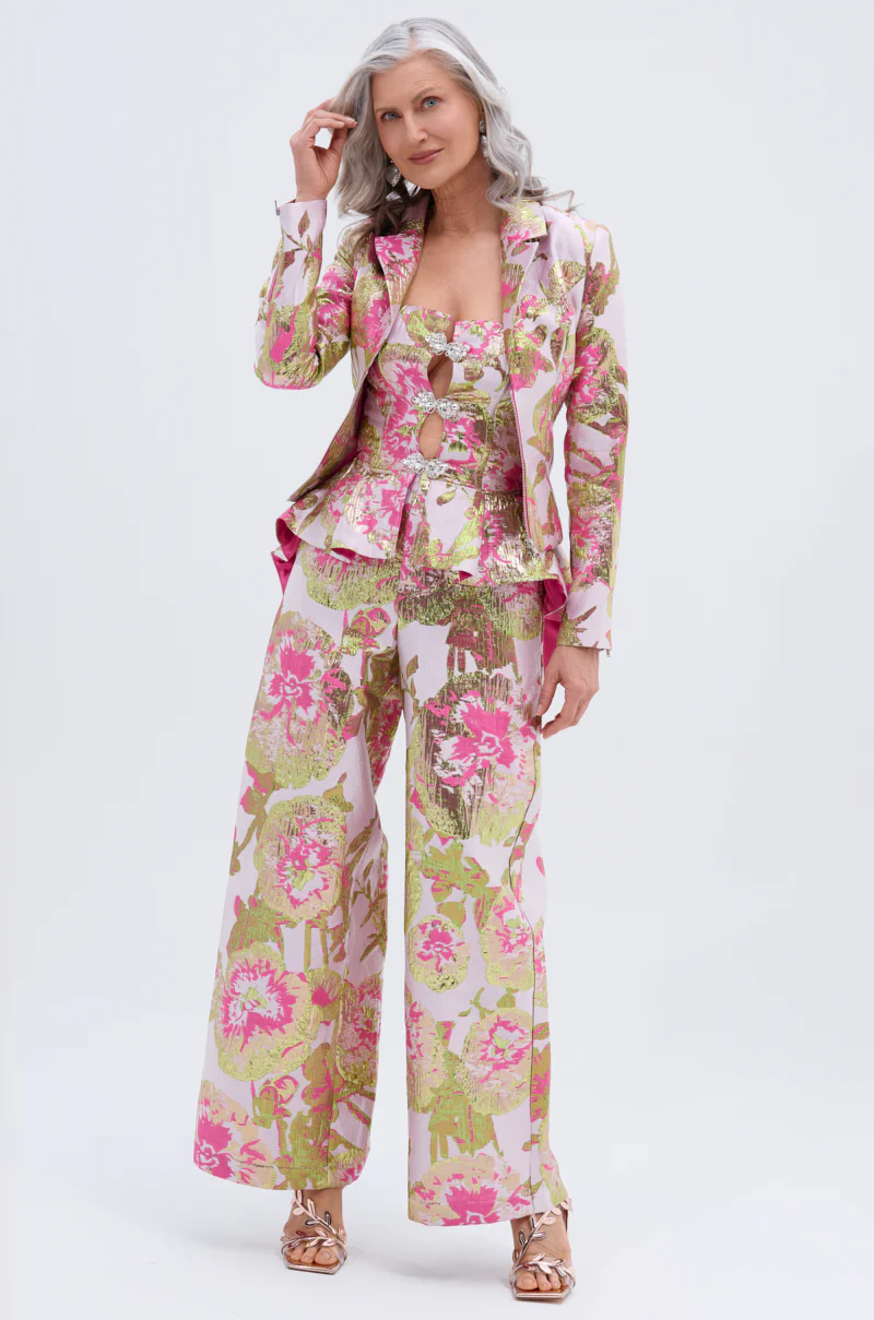 LOVELY FLORAL BROCADE BLOUSE - Image 4