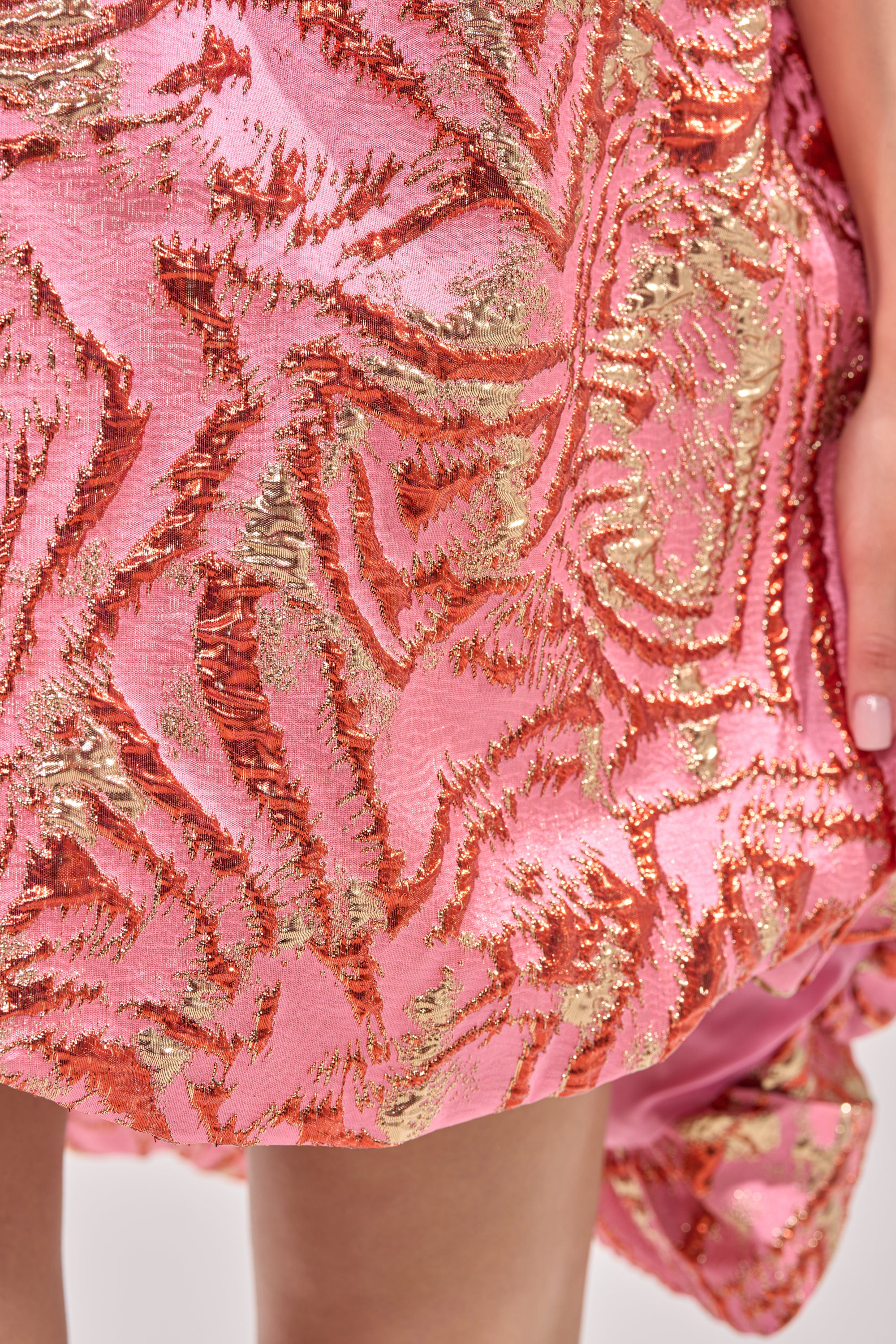 LOVER GIRL BROCADE BUBBLE DRESS IN PINK - Image 10