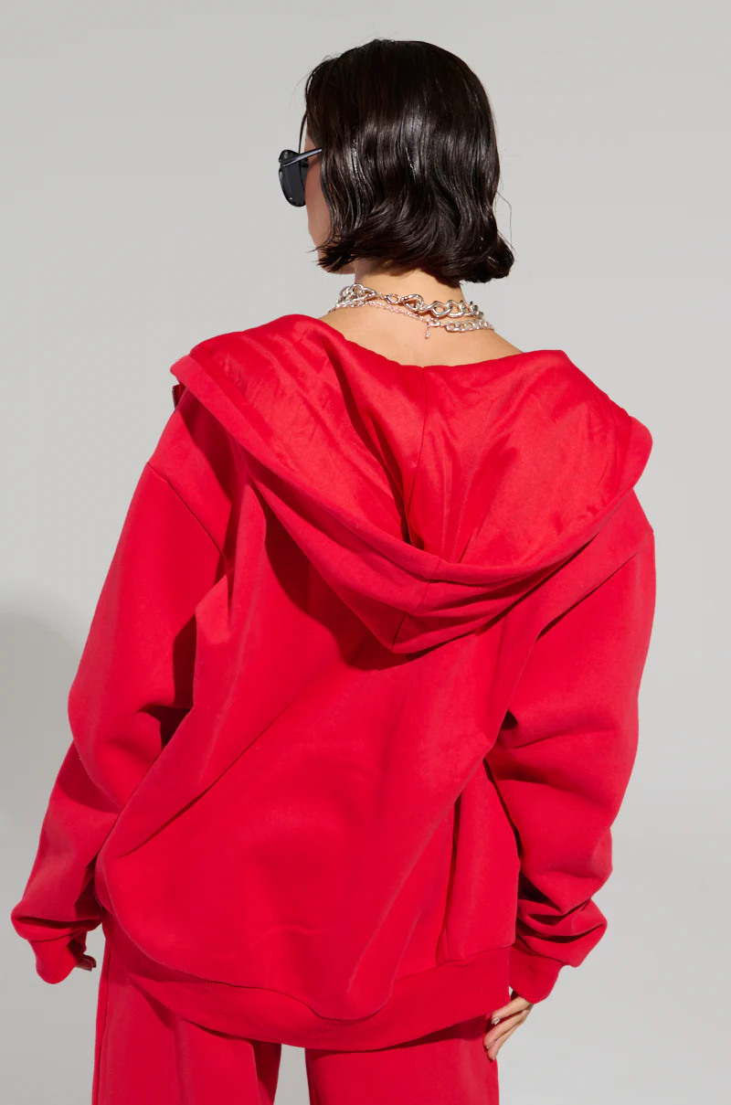 LOVER OVERSIZED ZIP UP SWEATSHIRT - Image 5