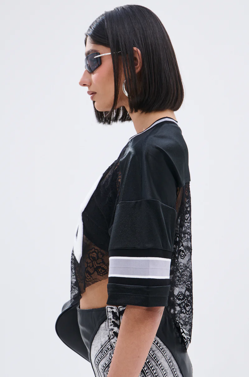 LUCKY LACE JERSEY TOP - Image 3