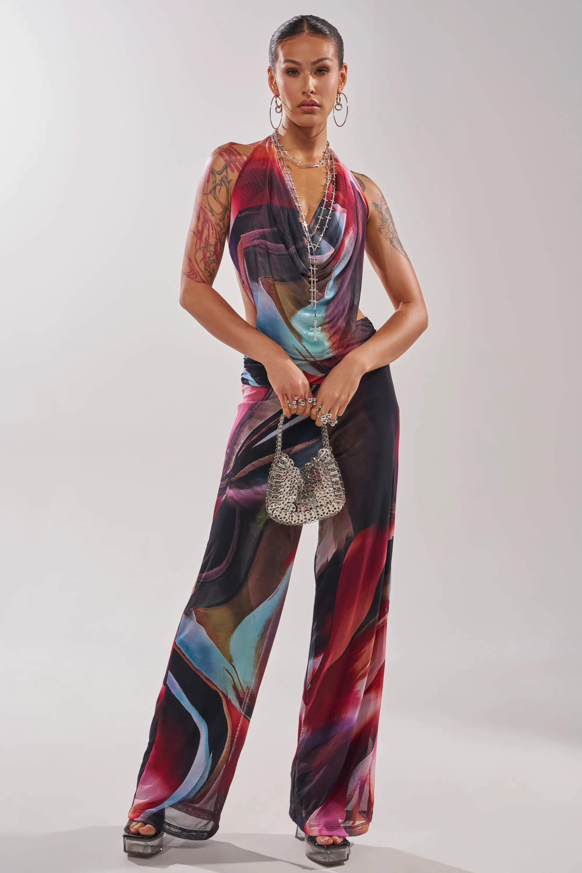MAIN CHARACTER ENERGY COWL NECK JUMPSUIT - Image 3