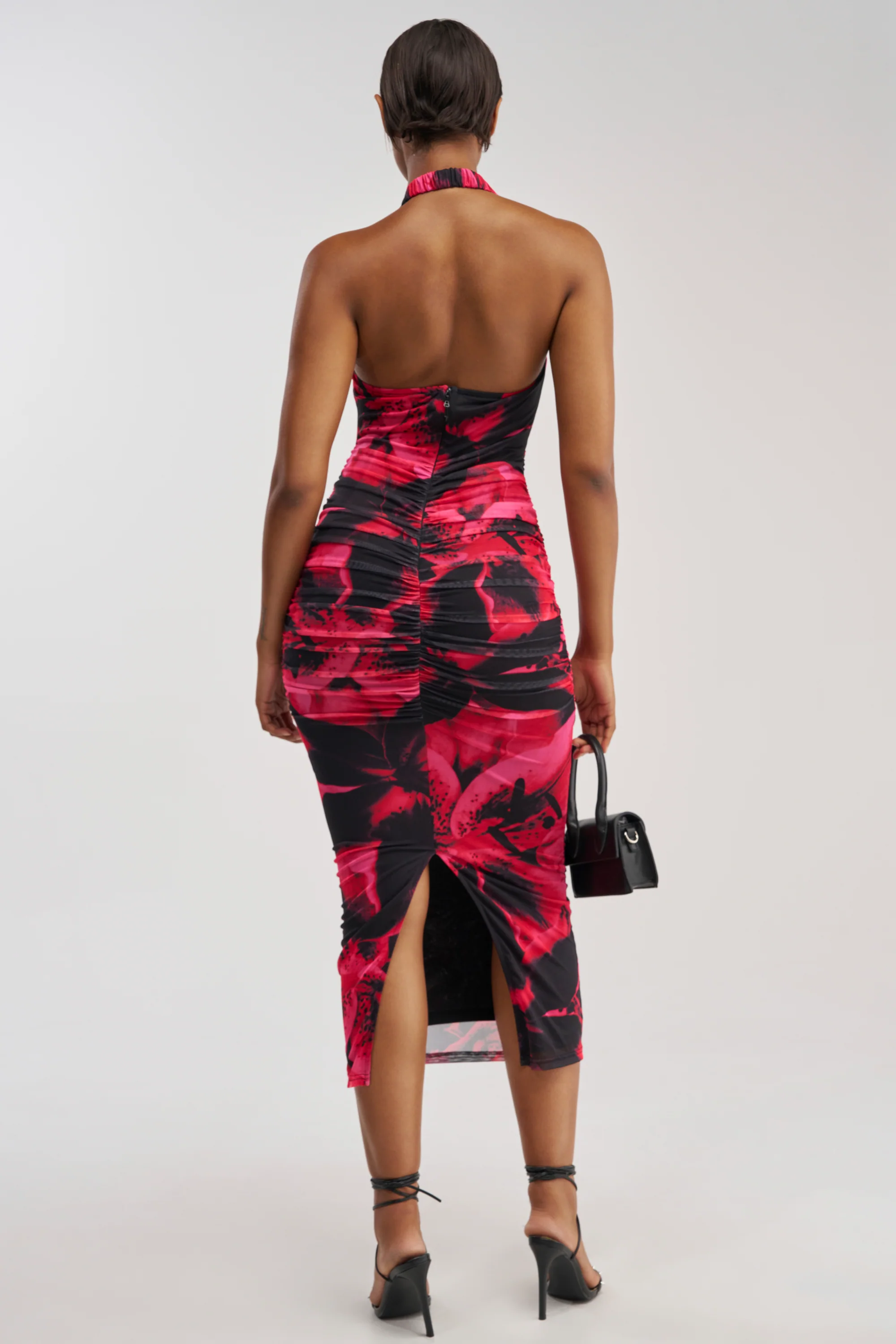 MAIN STAGE ABSTRACT MAXI DRESS IN BLACK MULTI - Image 4
