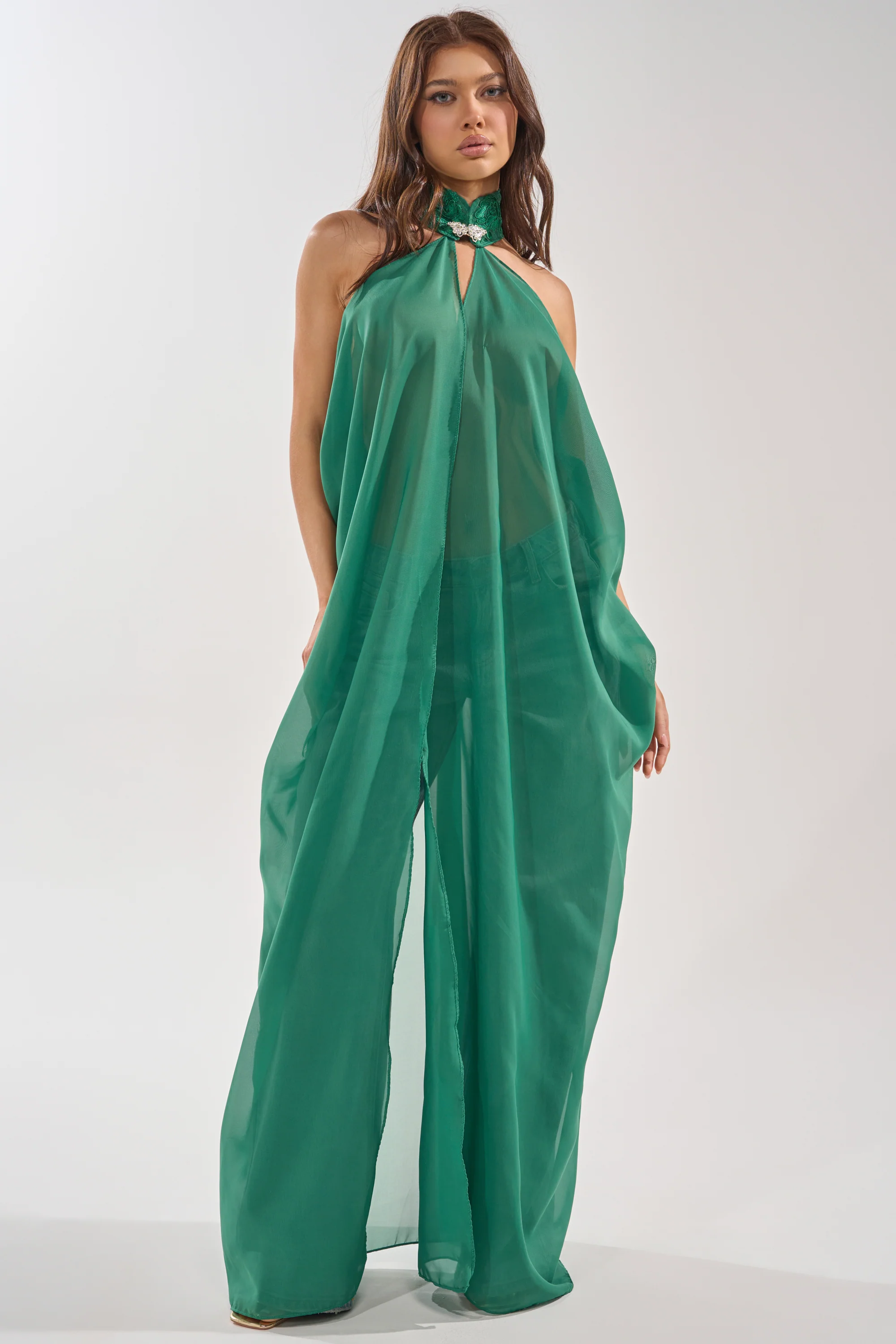 MAKE A STATEMENT CAPE IN GREEN - Image 3