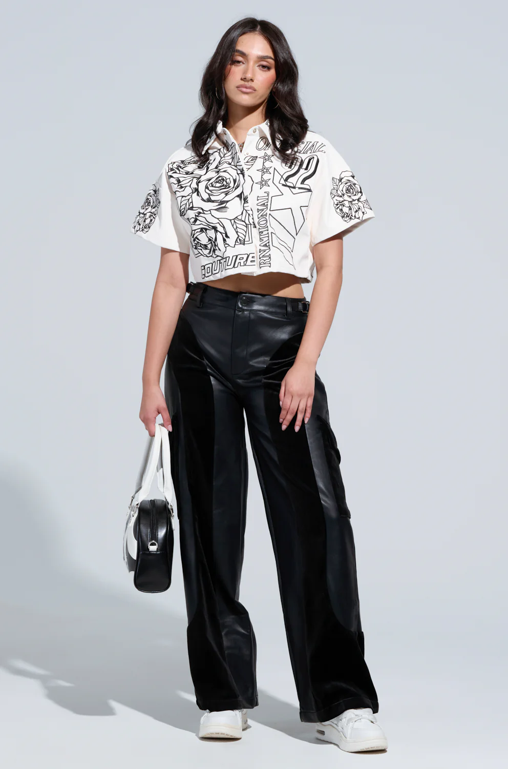 MAKE IT OFFICIAL FAUX LEATHER BUTTON DOWN - Image 5