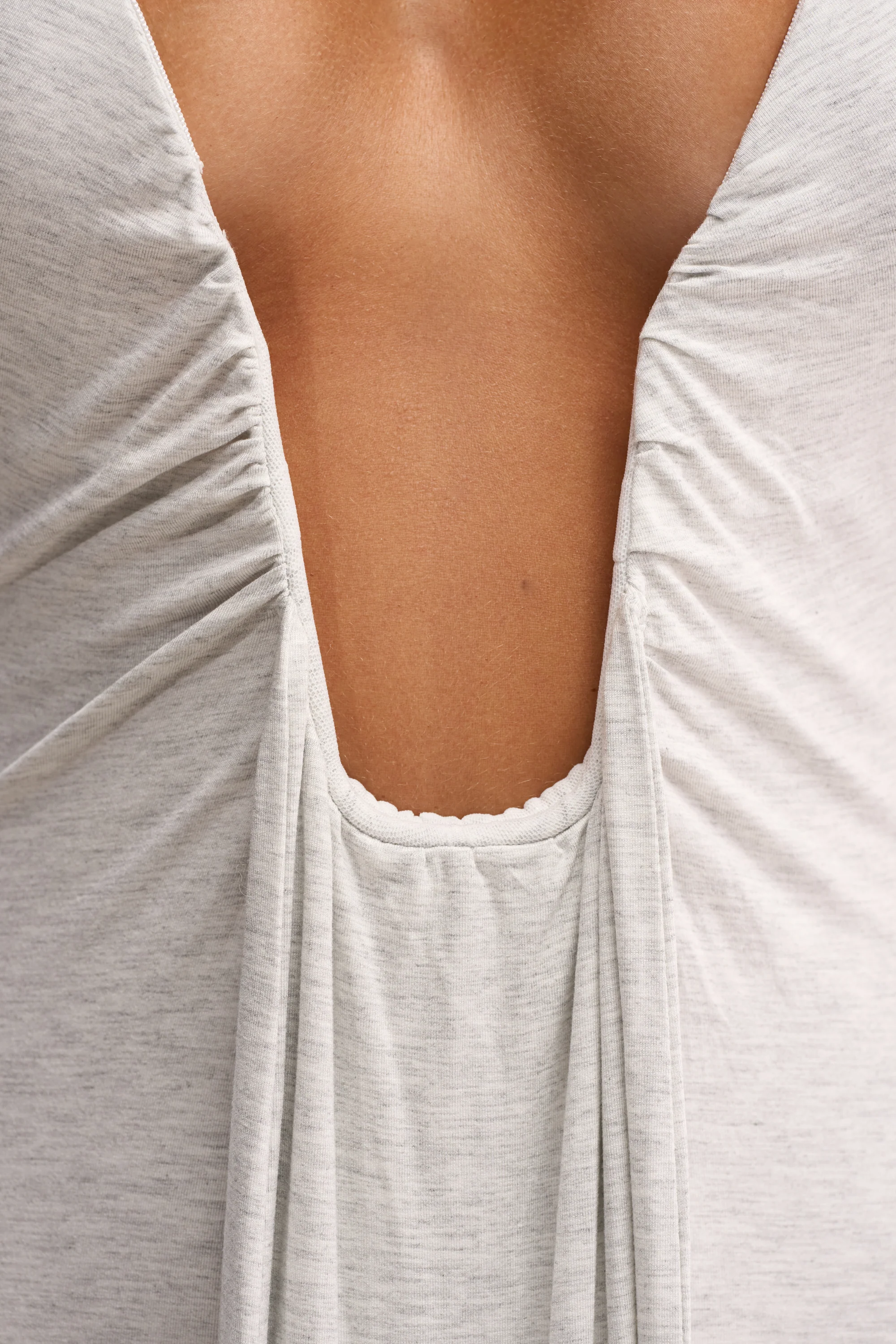 MAKE YOU LOSE YOUR MIND MAXI DRESS IN LIGHT GREY - Image 6
