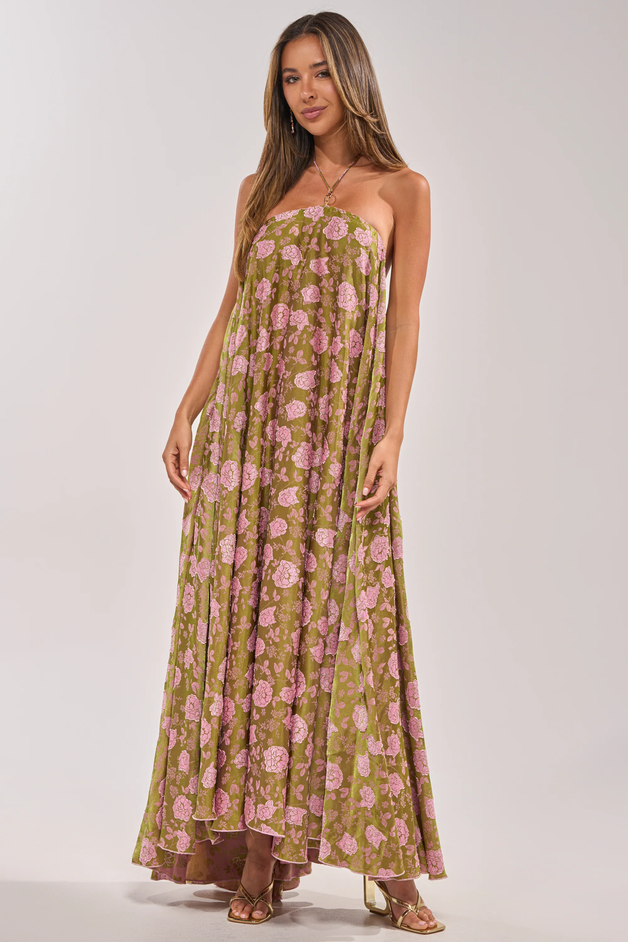 MIDNIGHT GARDEN FLORAL MAXI DRESS - Image 2
