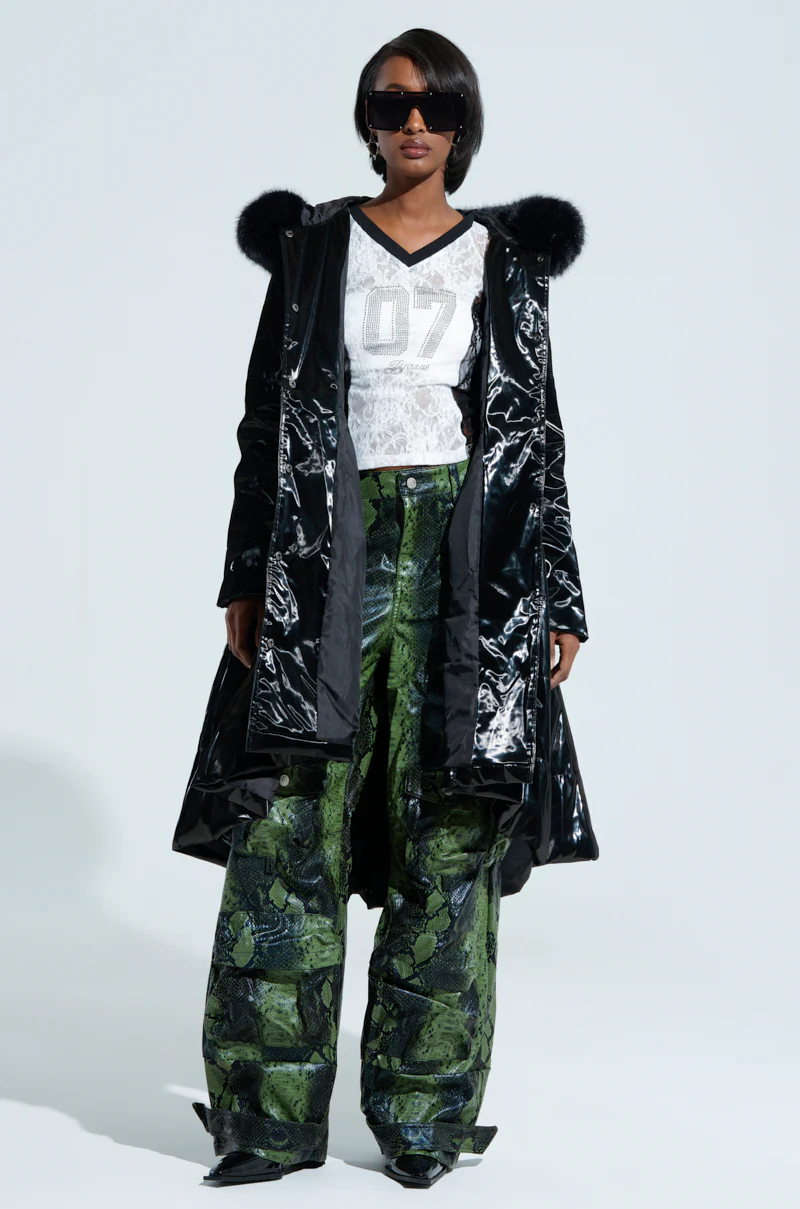 MIDTOWN LIQUID VELVET PEPLUM COAT - Image 4