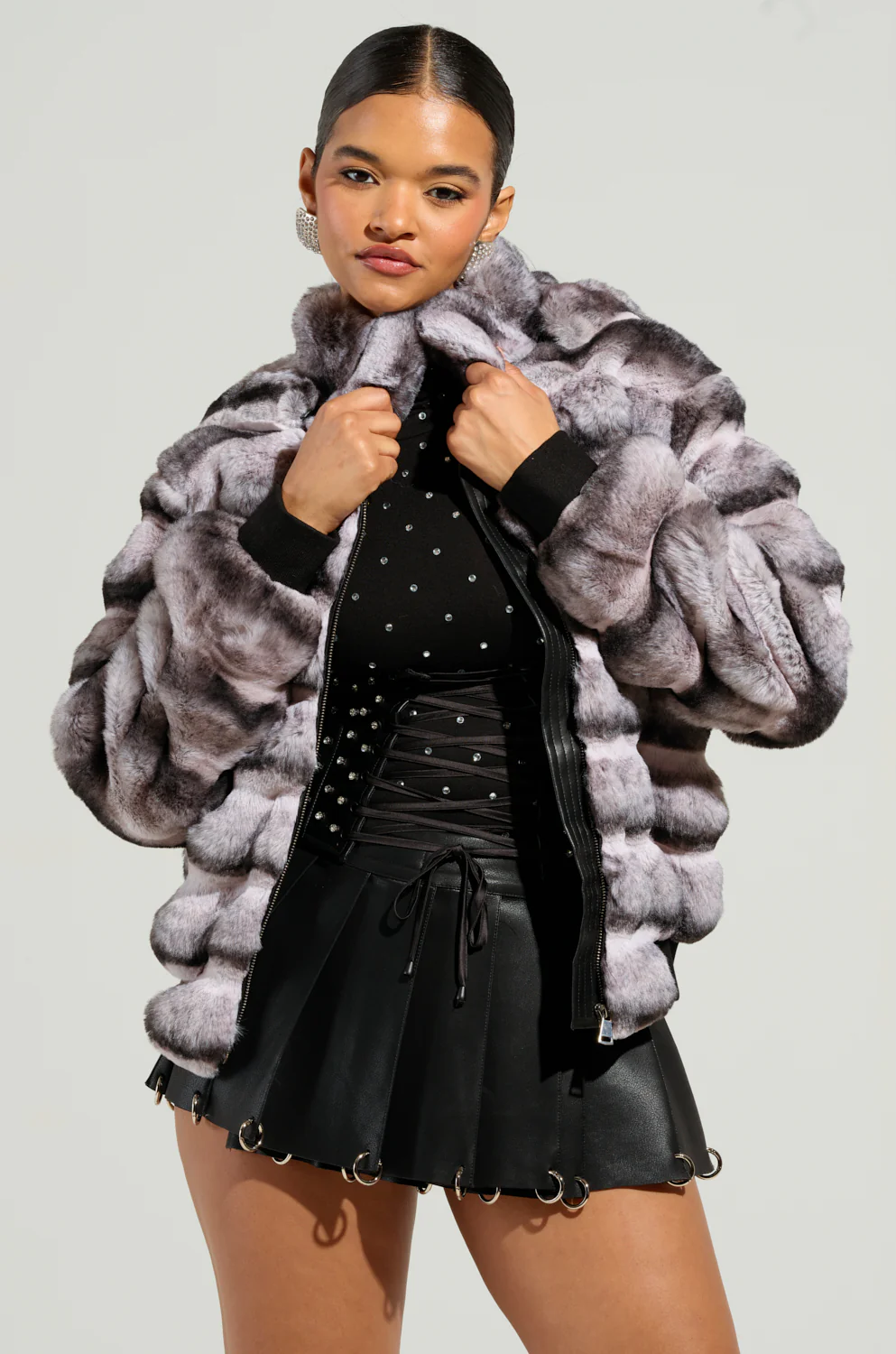 MINA FAUX FUR BOMBER - Image 4