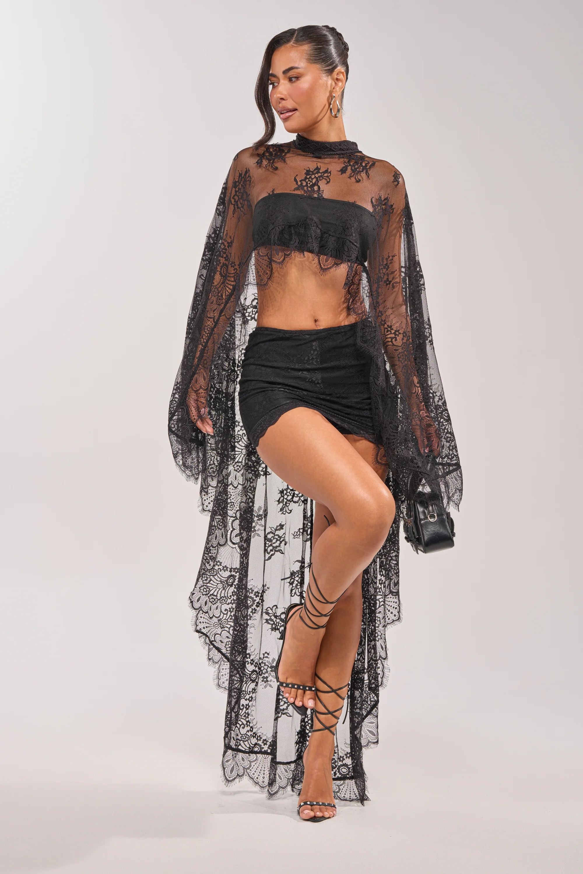 MISS ME YET LACE HIGH LOW LACE BLOUSE - Image 5