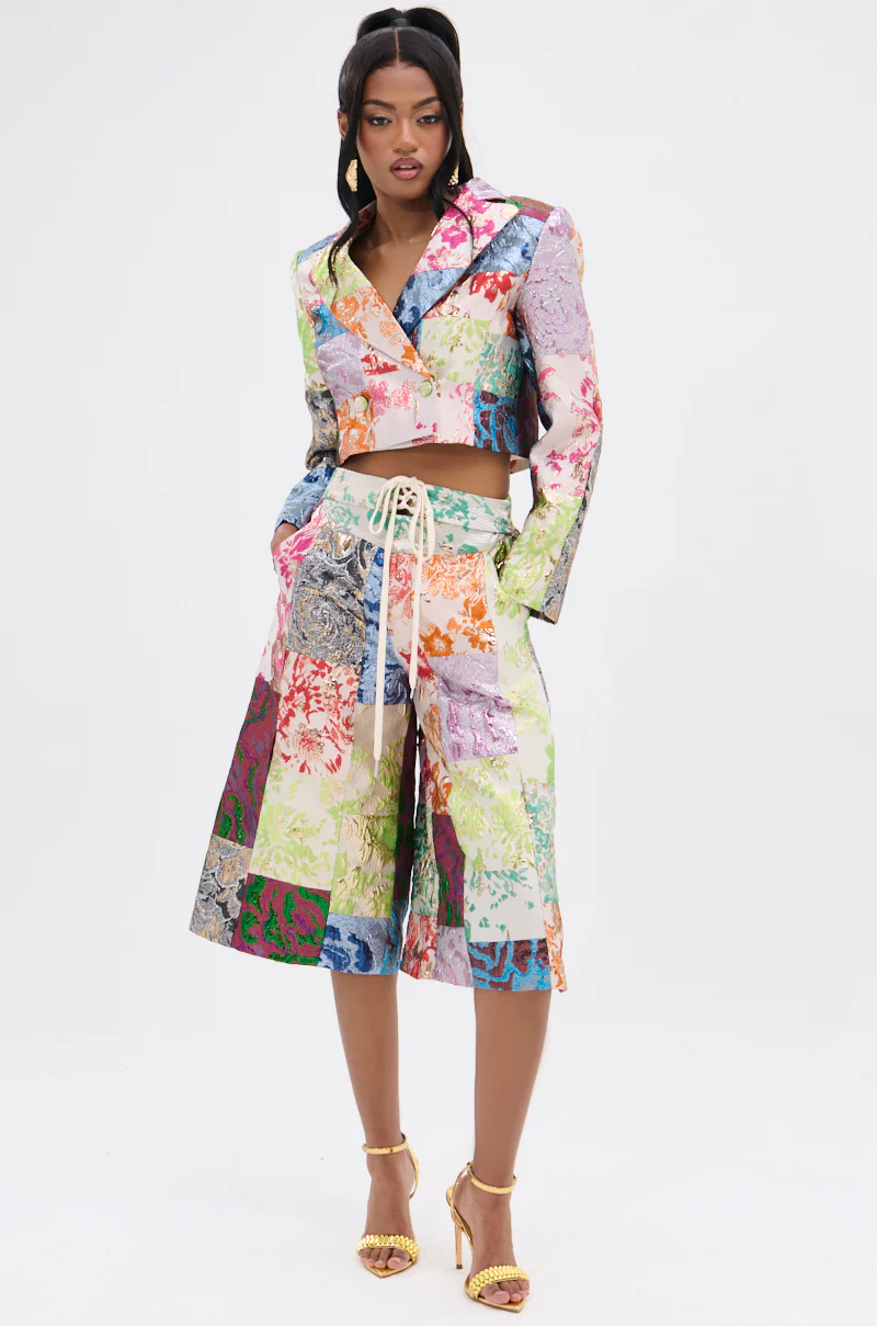MIXED FEELINGS BROCADE BERMUDA SHORT
