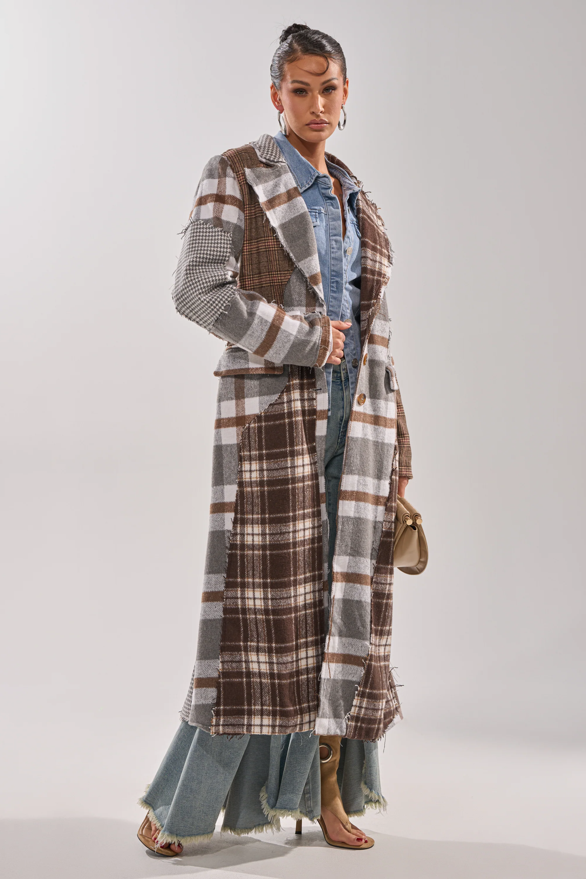 MIXED FEELINGS PATCHWORK TRENCH - Image 4