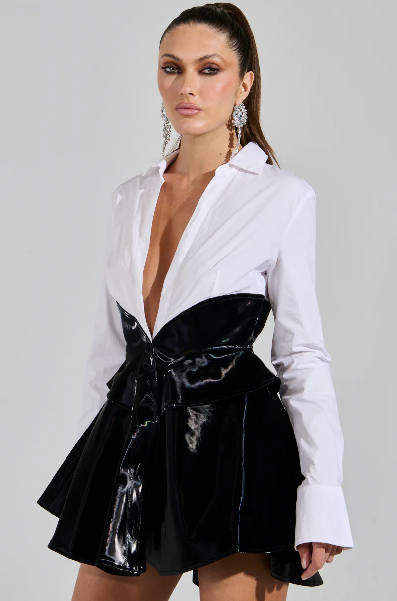 MODERN ELEGANCE POPLIN MINI DRESS - Image 3