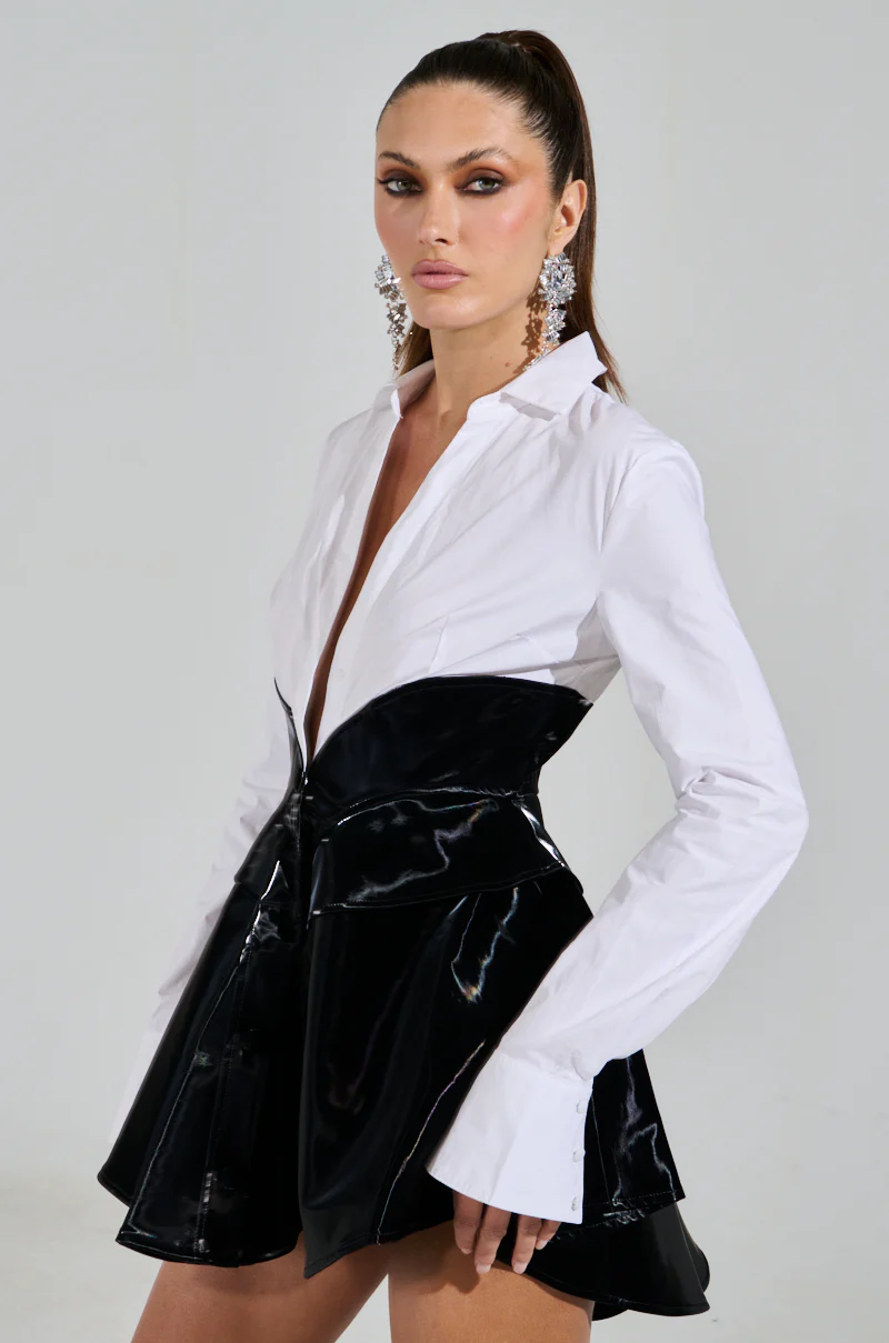 MODERN ELEGANCE POPLIN MINI DRESS - Image 4