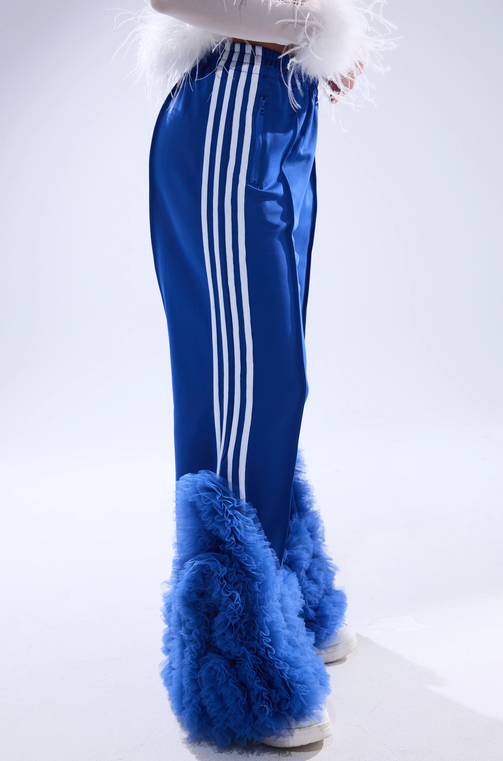 MODERN JAM TRACK PANT WITH TULLE IN ROYAL BLUE - Image 6