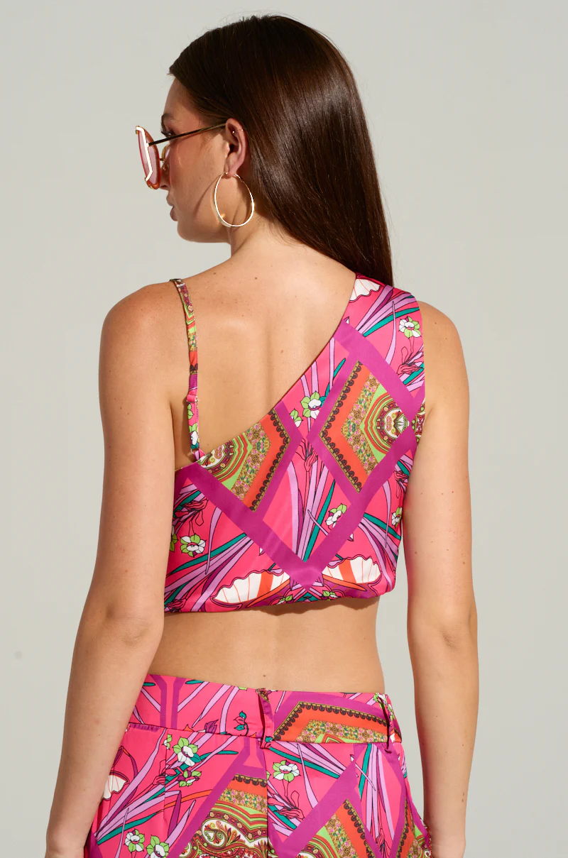 MOVE AND SHAKE CROPPED TOP IN PINK MULTI - Image 4