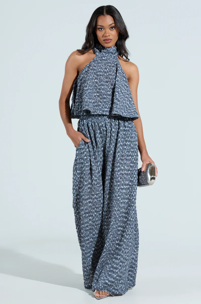 MULTI TEXTURED SLEEVELESS PEPLUM TOP - Image 5