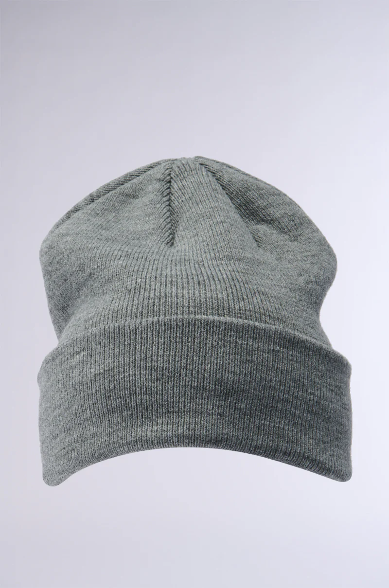 NEUTRAL GREY CLASSIC BEANIE - Image 2