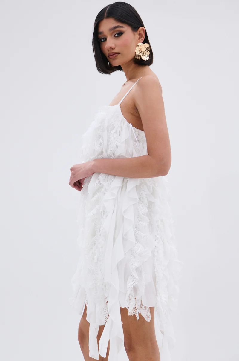 NEVER MET A GIRL LIKE ME RUFFLE MINI DRESS - Image 3