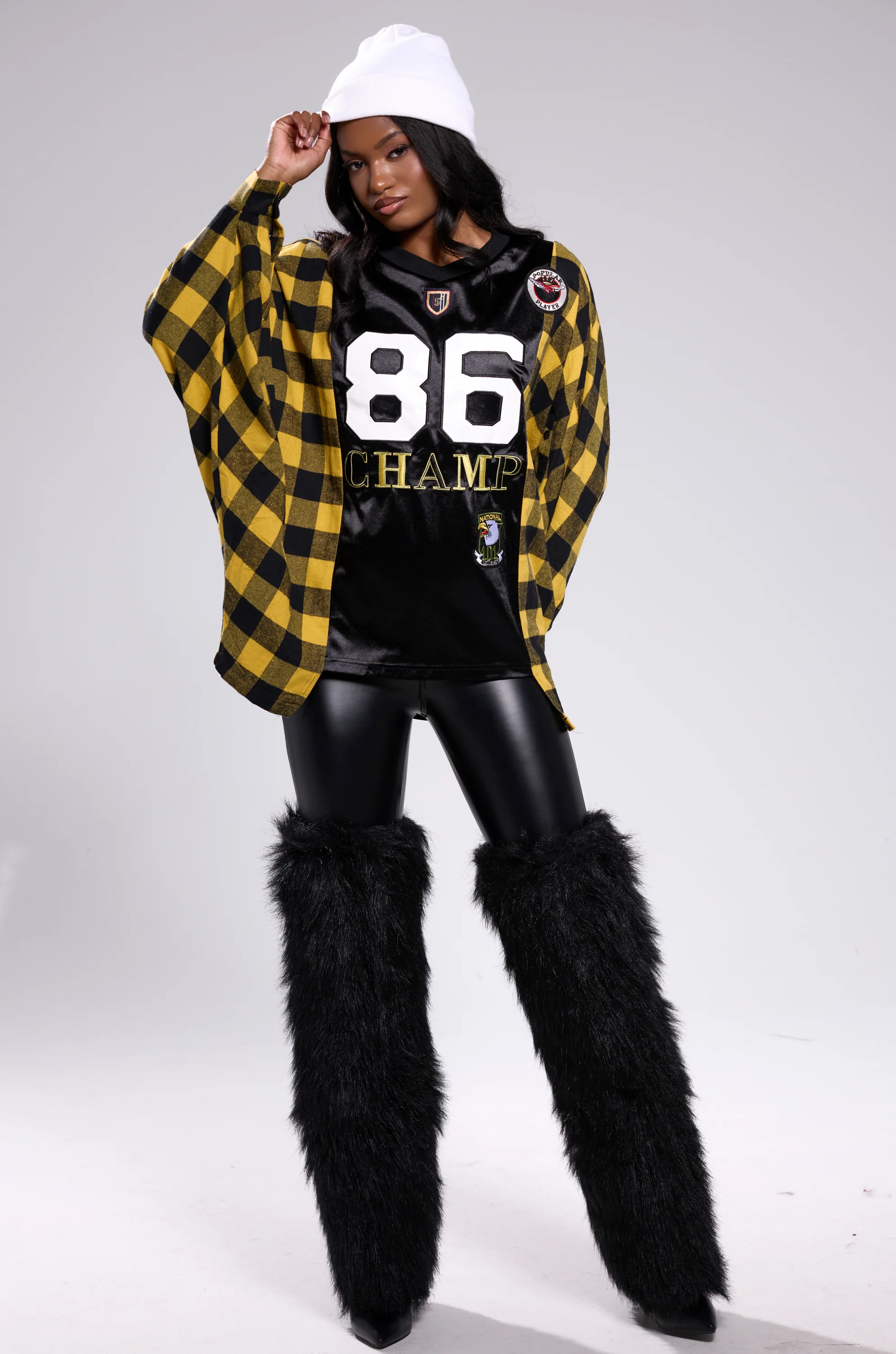 NEW CHAMP REBUILT JERSEY FLANNEL TOP - Image 6