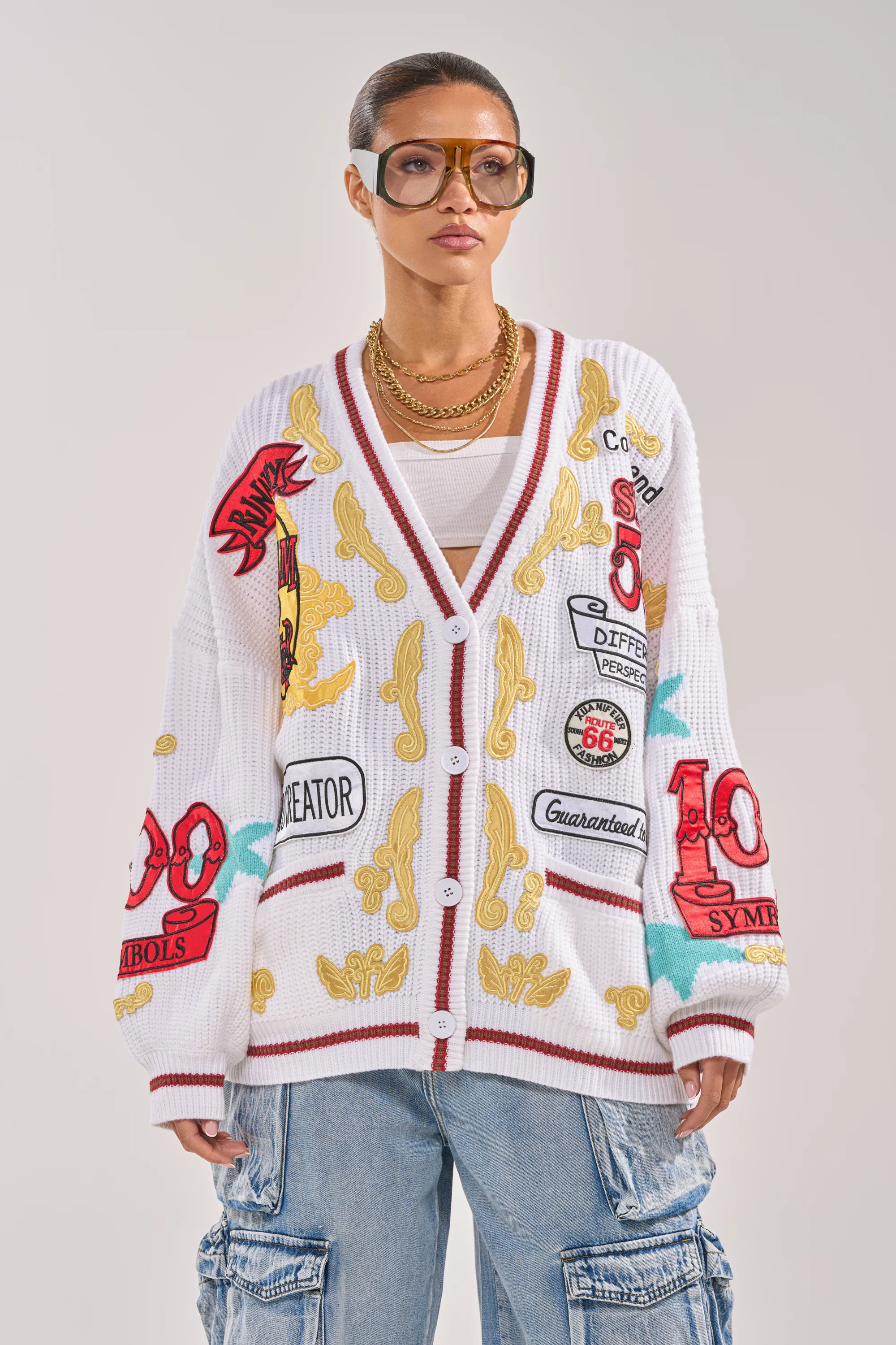NEW REGALIA PATCH CARDIGAN