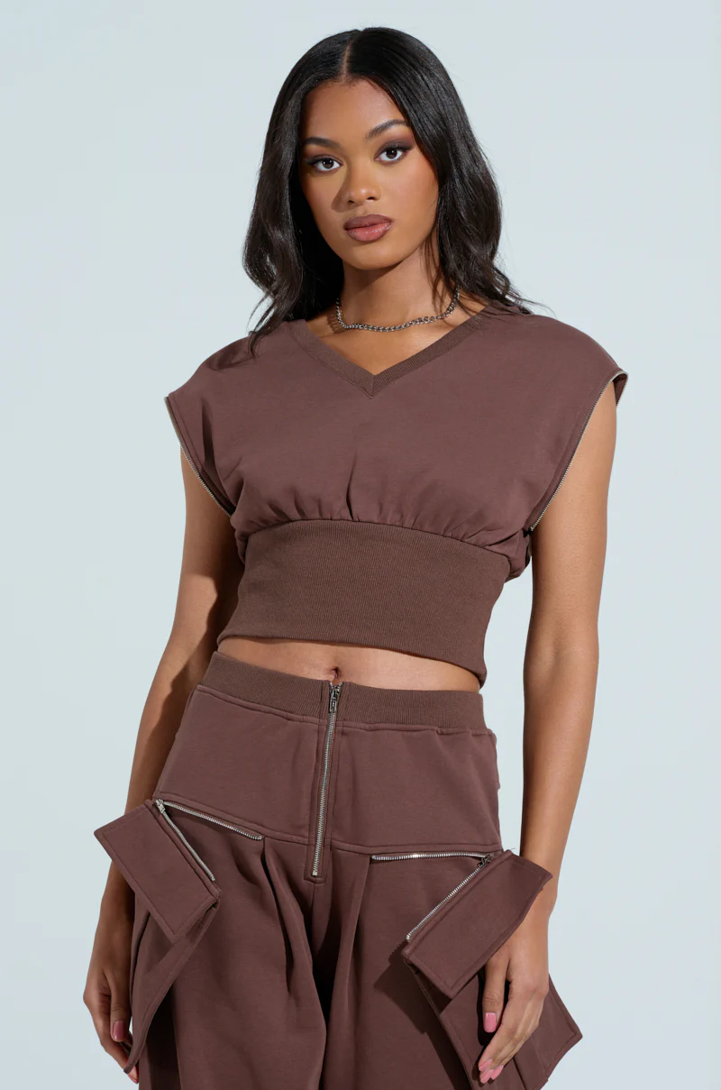 NIA CORSETED ZIPPERED LONGSLEEVE SWEATSHIRT - Image 5
